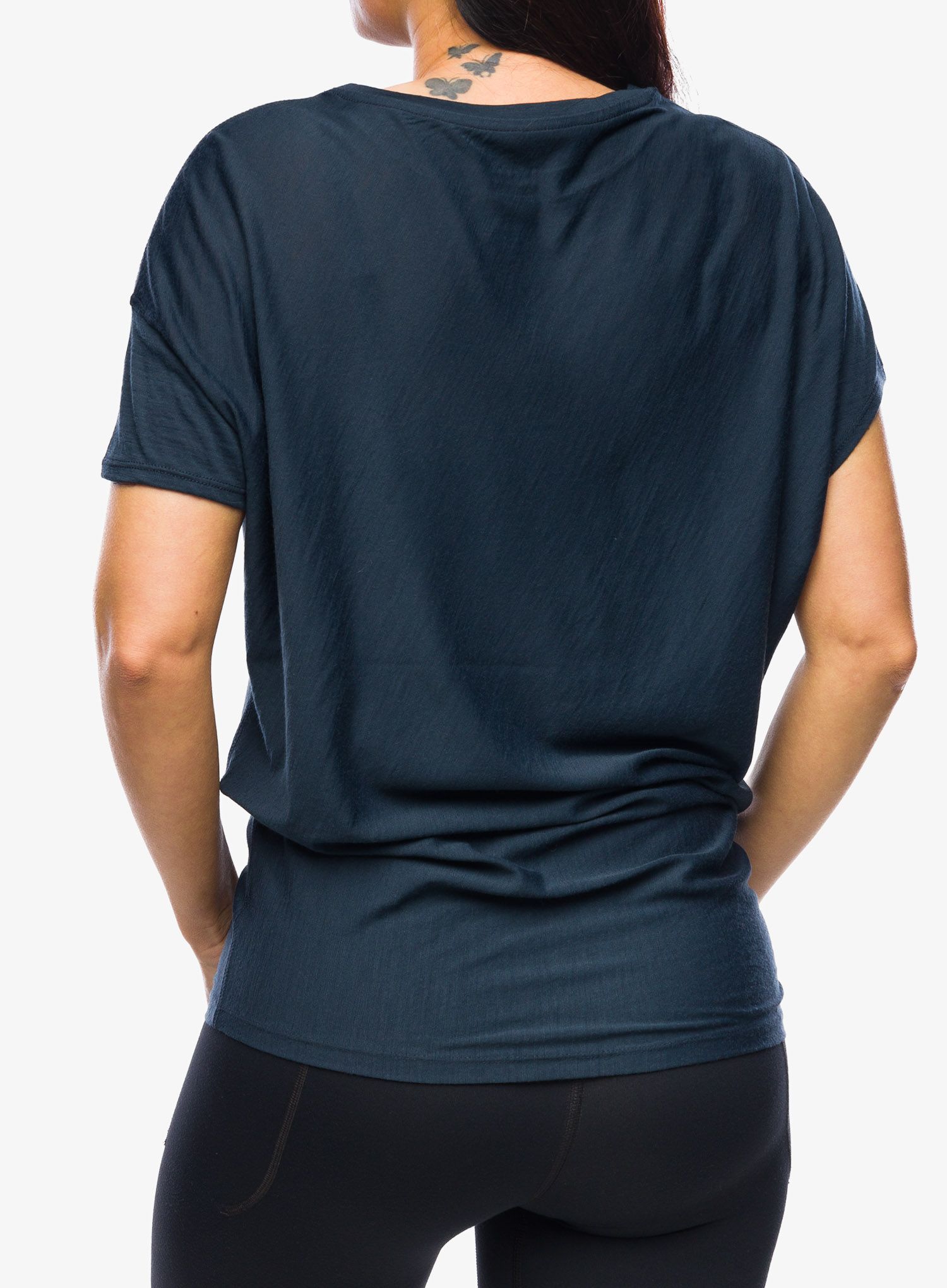 Merino tričko dámske Super.natural Yoga Loose Tee - blueberry
