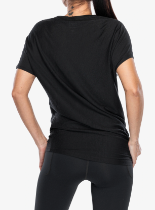 Merino tričko dámske Super.natural Yoga Loose Tee - jet black