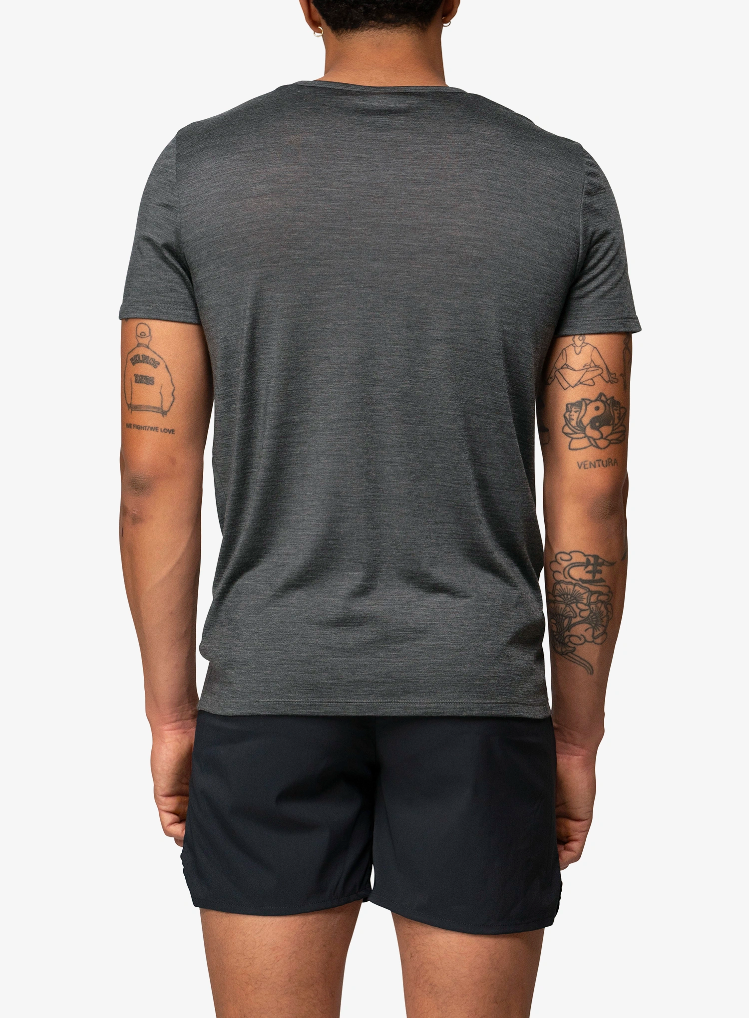 Merino tričko Devold Active Outline Tee - anthracite