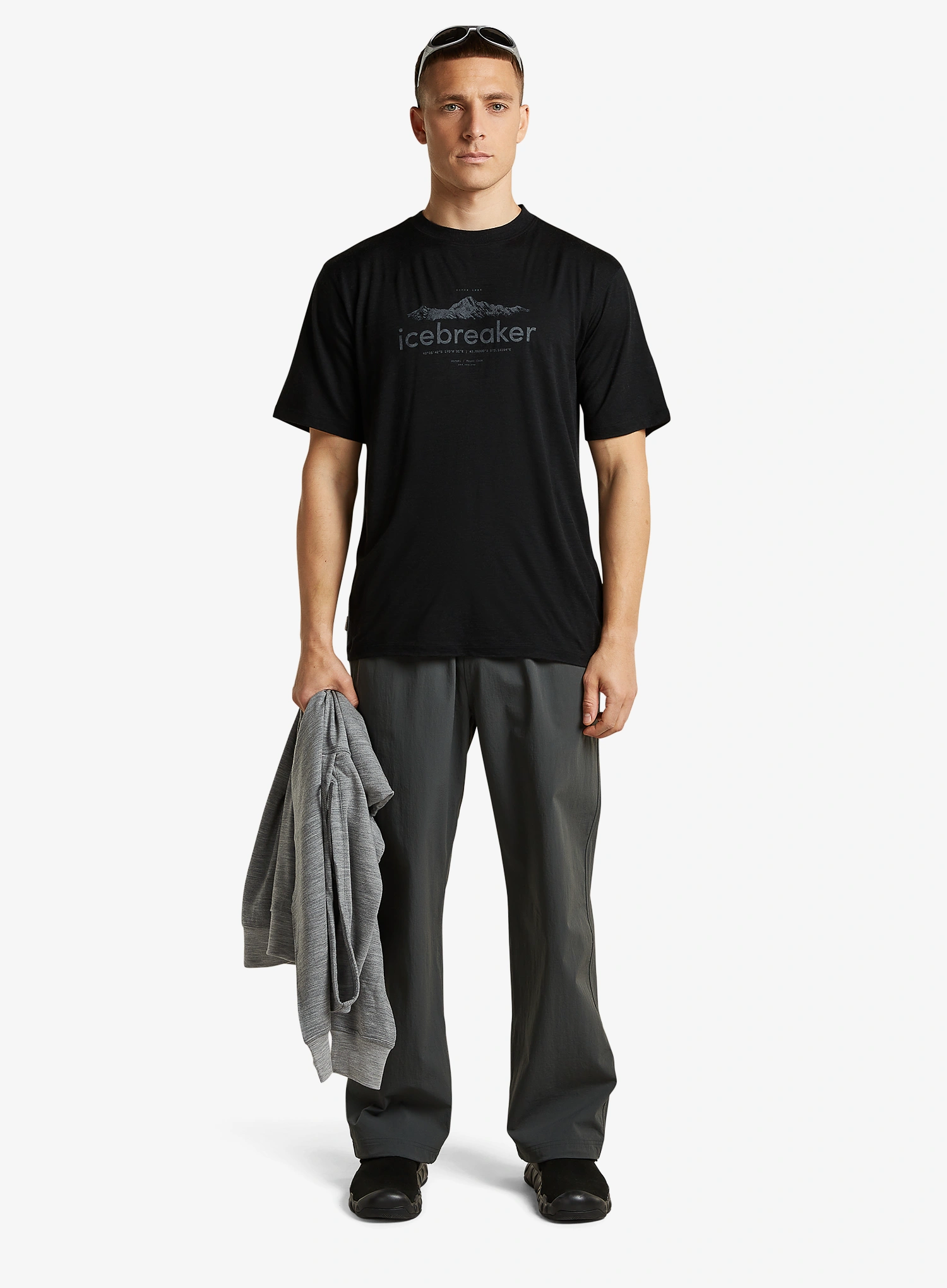 Merino tričko Icebreaker Merino 150 Tech Lite SS Rlxd T ib Heritage - black