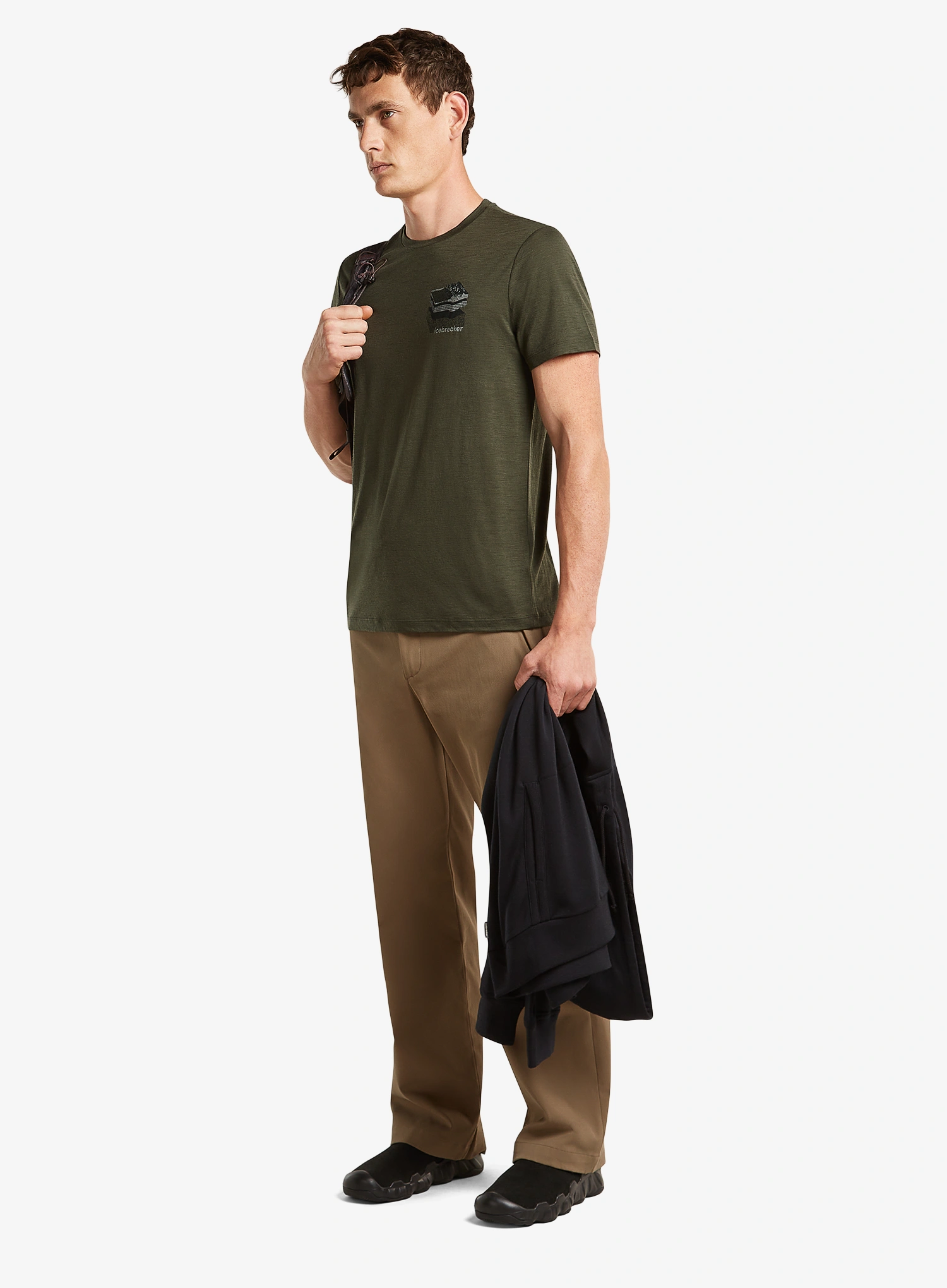 Merino tričko Icebreaker Merino 150 Tech Lite SS Tee Evolving Layers - dk loden
