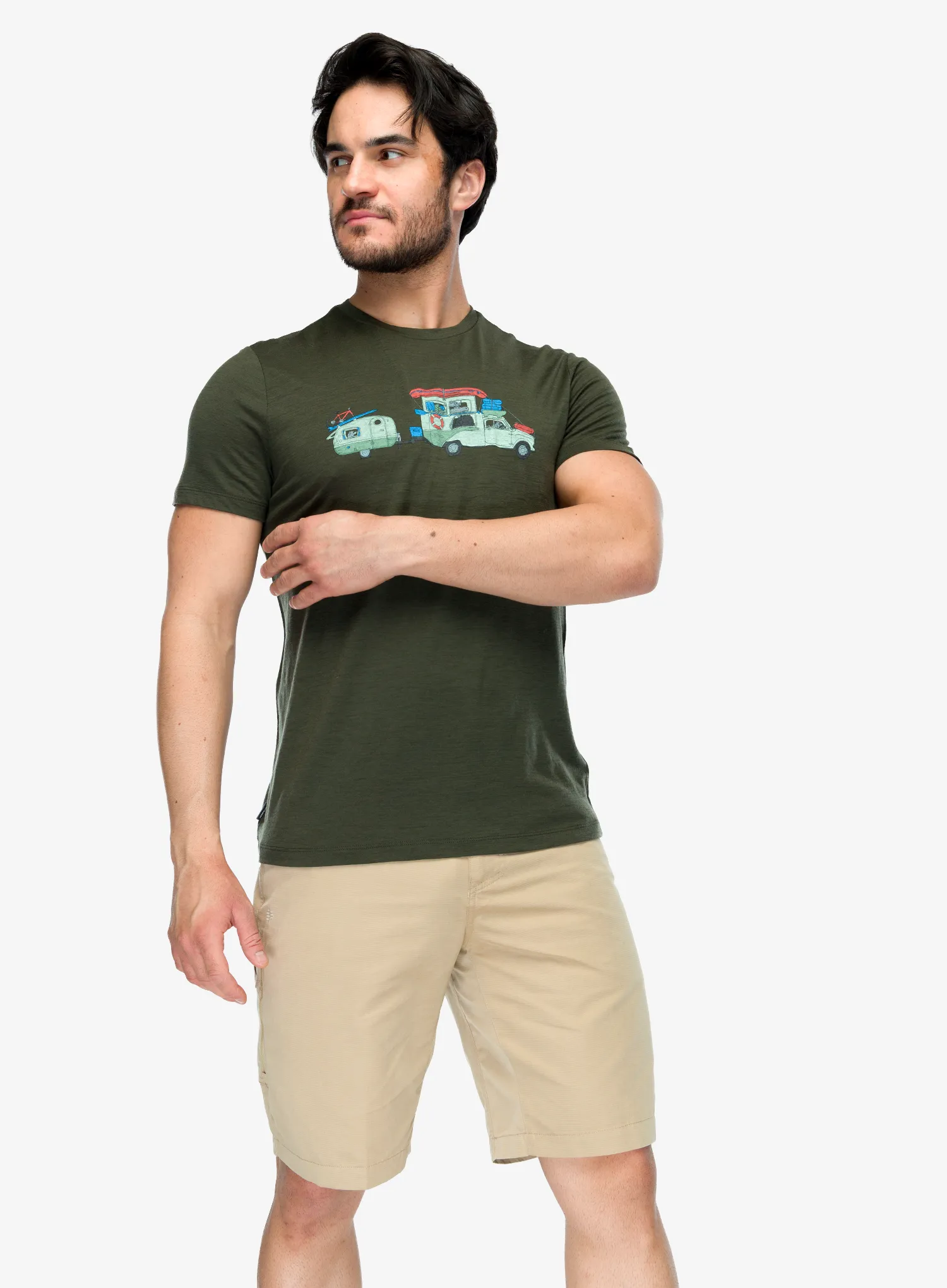 Merino tričko Icebreaker Merino 150 Tech Lite SS Tee Transportage - dk loden