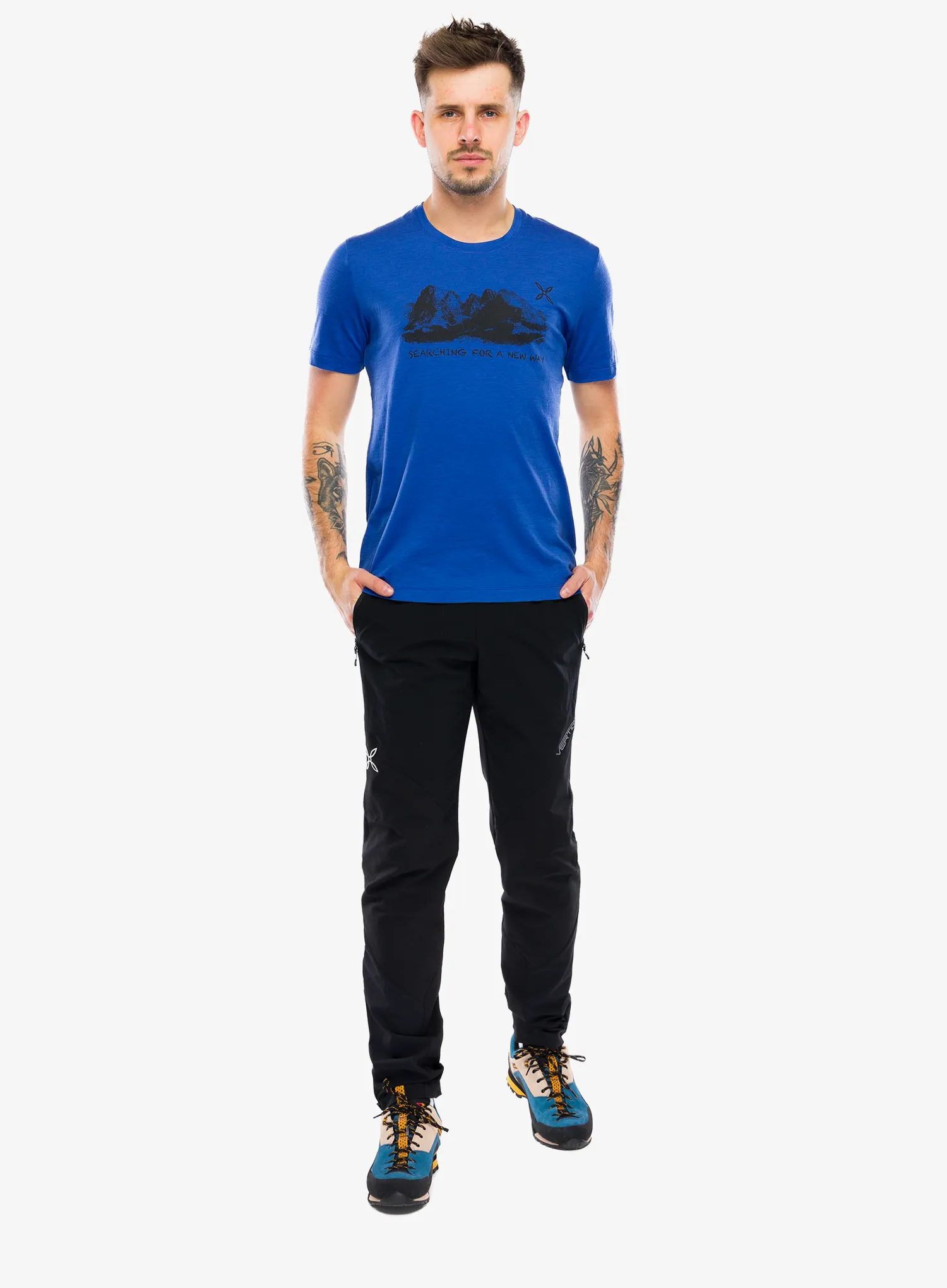 Merino tričko Montura Peaks Merino T-Shirt - b.blue