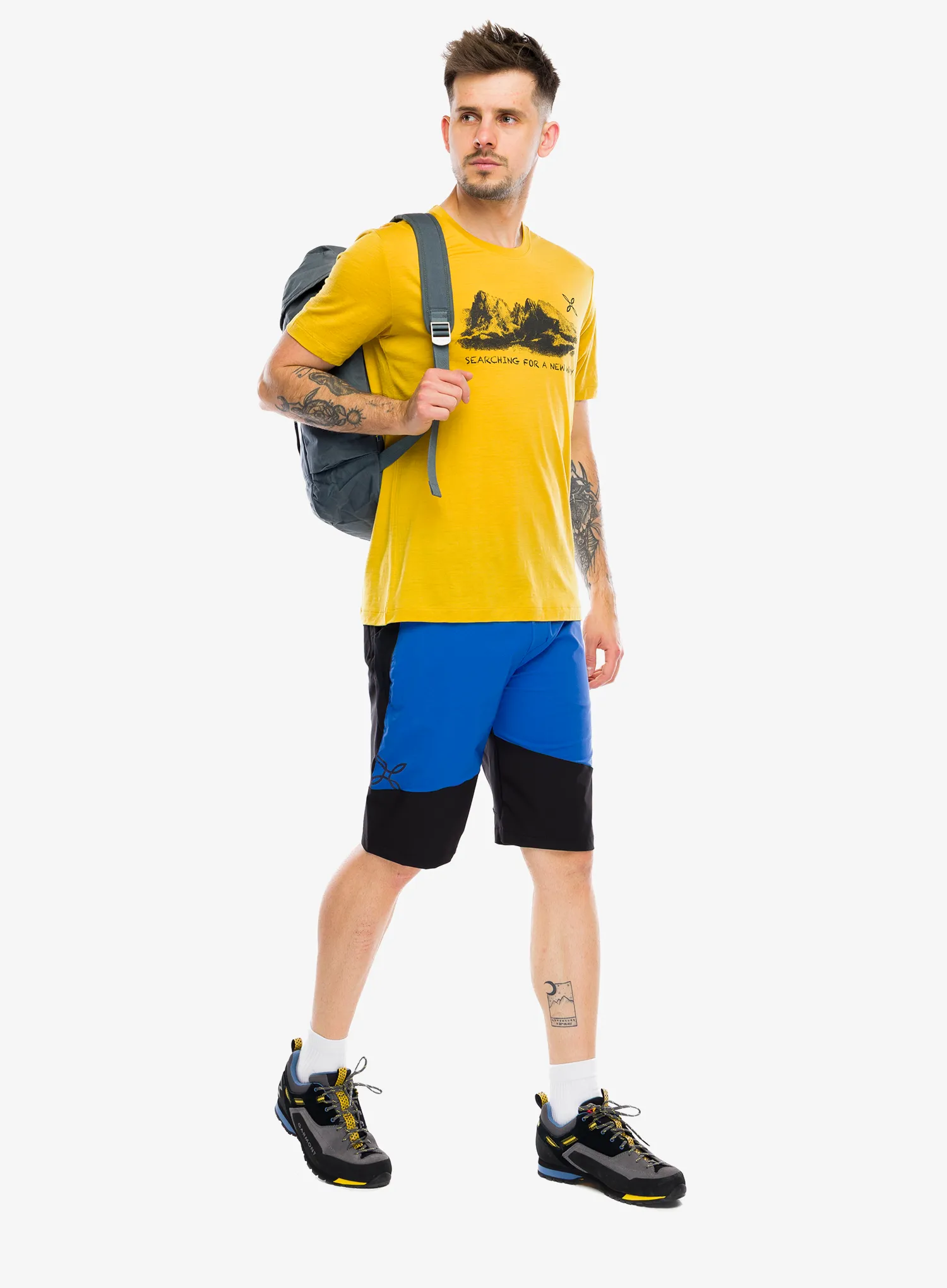 Merino tričko Montura Peaks Merino T-Shirt - mustard