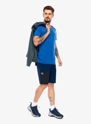 Merino tričko Ortovox 150 Cool Mountain TS - blue note