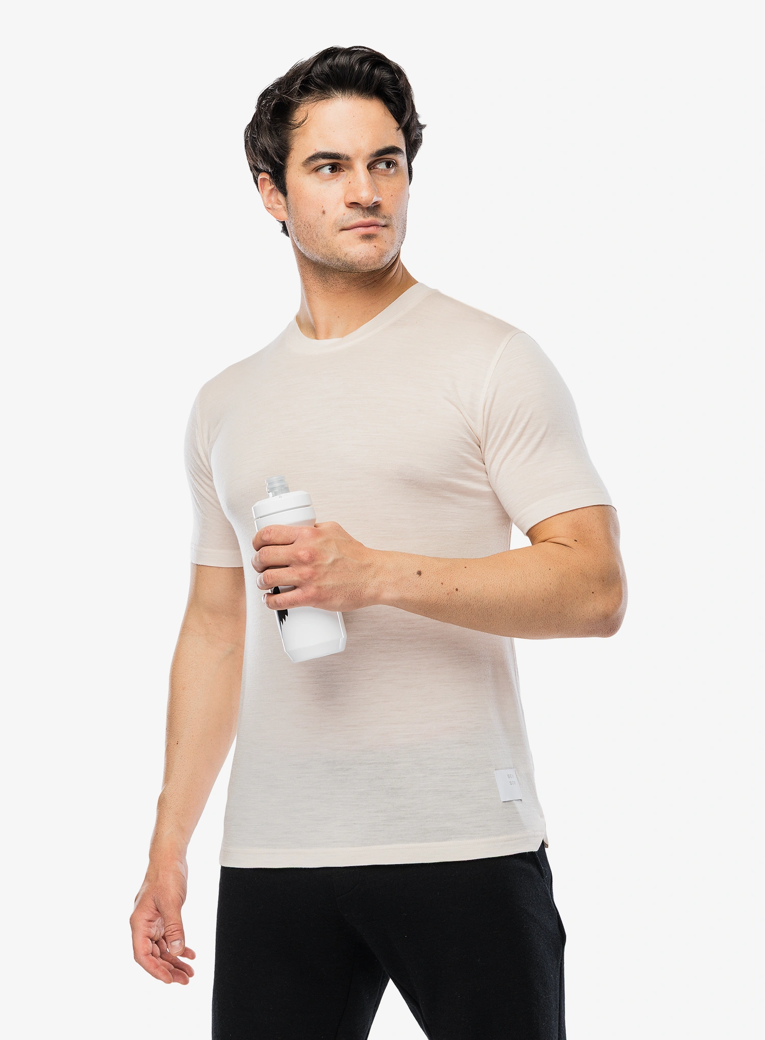 Merino tričko Sensor Merino Lite Tee SS - mottled beige