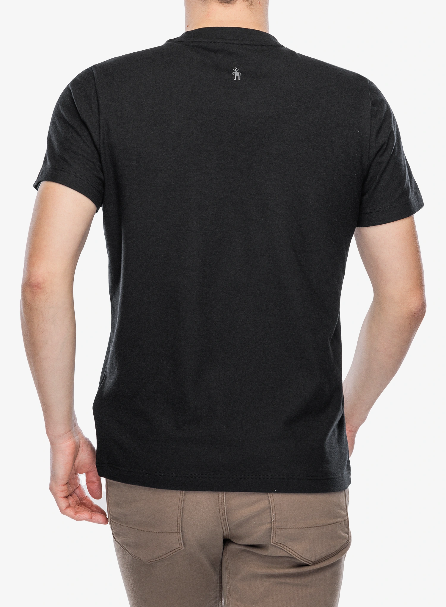 Merino tričko Smartwool Mountain Horizon Short Sleeve Graphic Tee - black