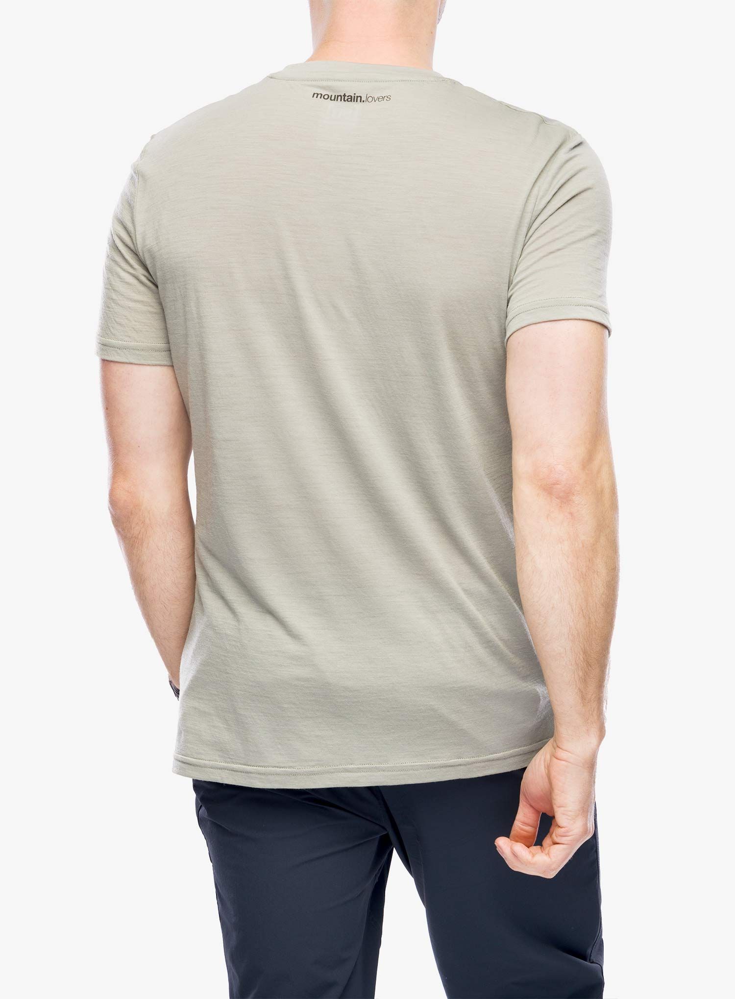 Merino tričko Super.natural 7 Peaks Tee - dried sage/black ink