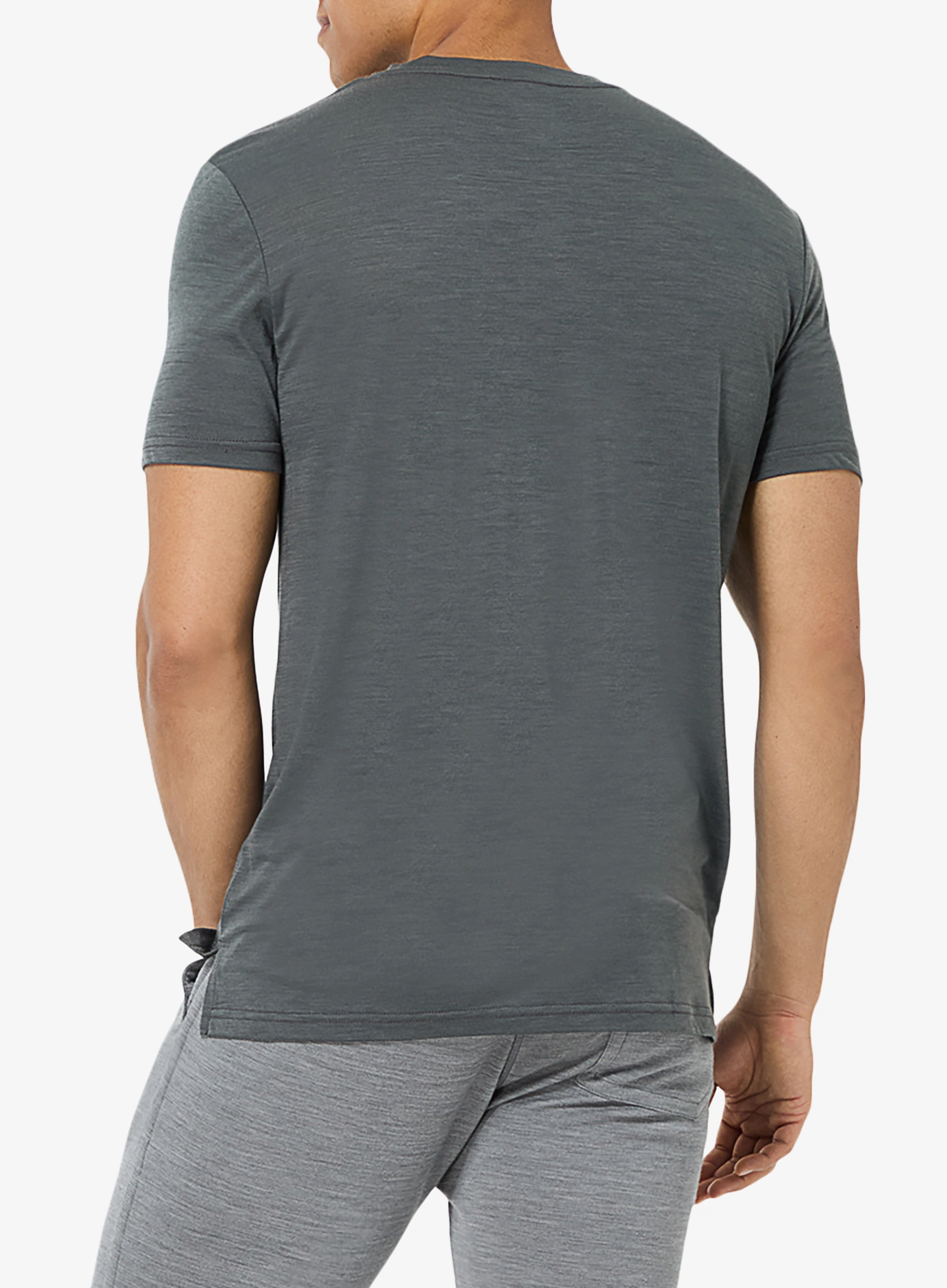 Merino tričko Super.natural Ascenders Tee - dark shadow mel/feather grey
