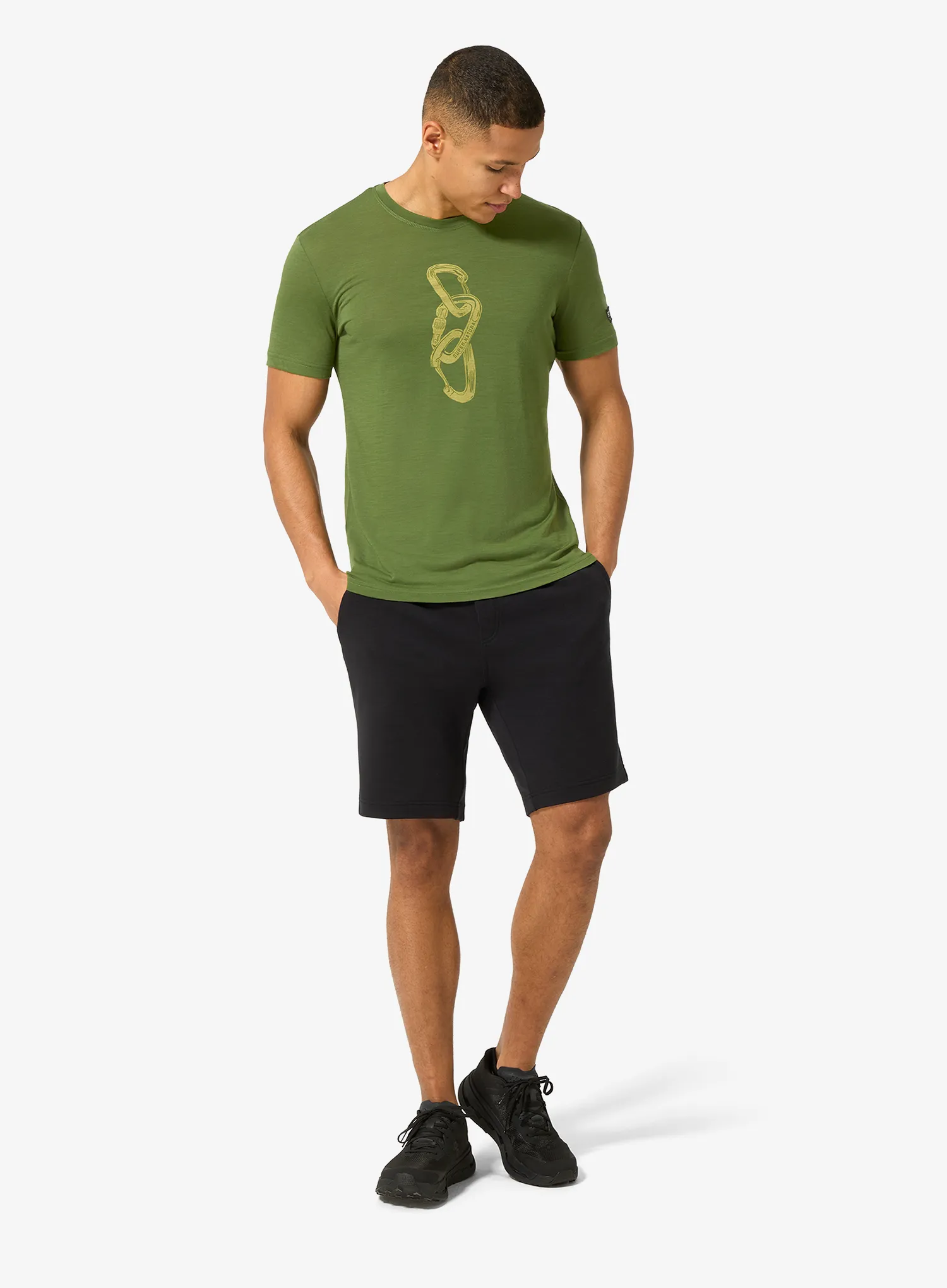 Merino tričko Super.natural Carabineri Tee - shive/dried tobacco