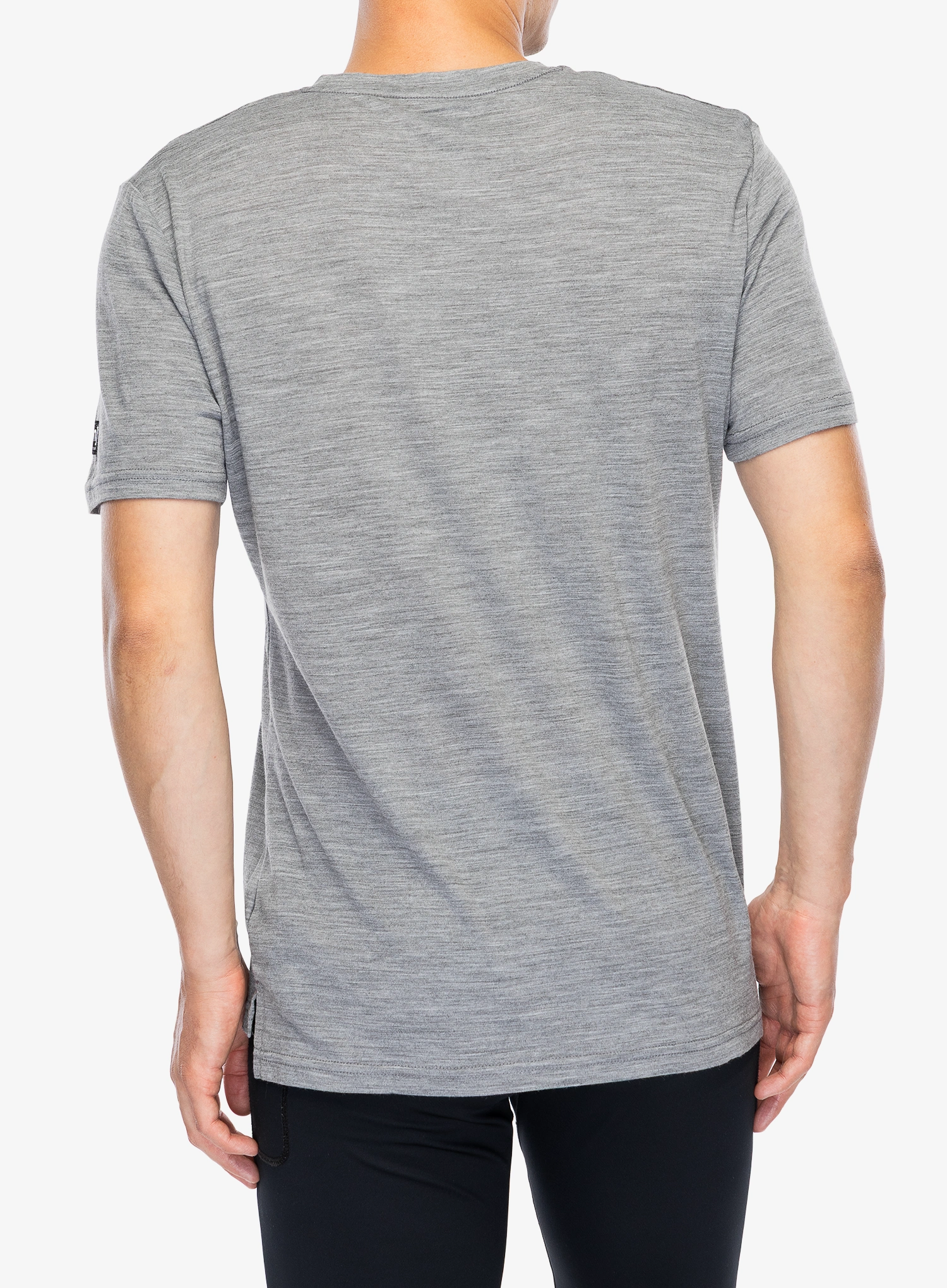 Merino tričko Super.natural Carski Tee - cashmere grey melange/various