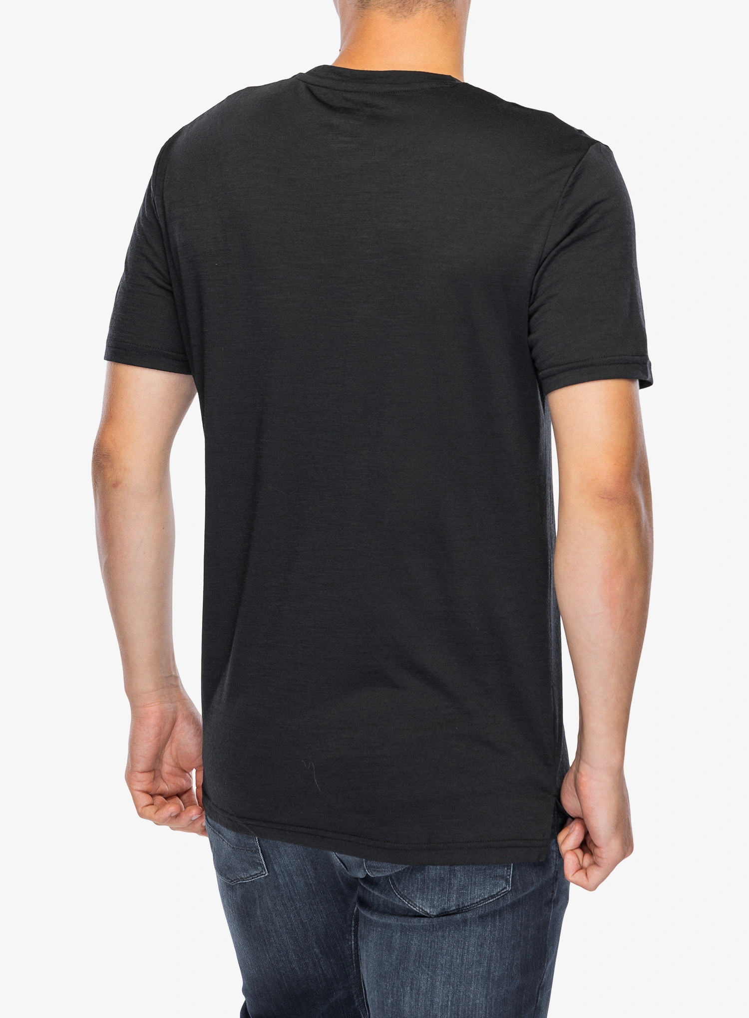 Merino tričko Super.natural Hiking Tee - jet black/vapor grey
