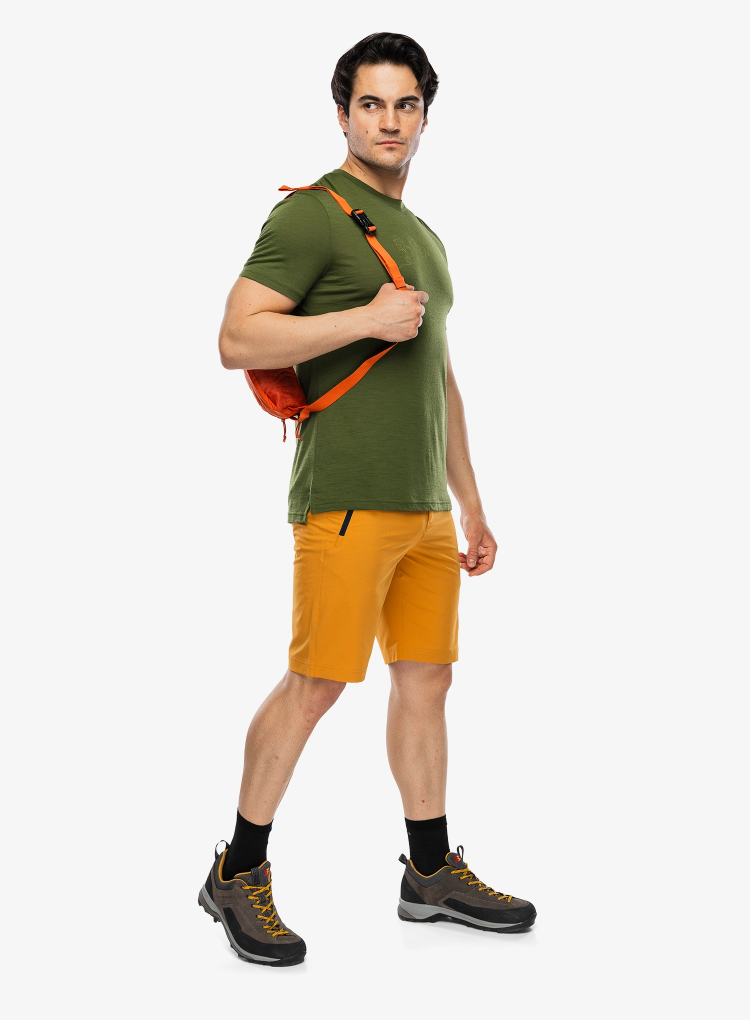 Merino tričko Super.natural Hiking Tee - shive/dried tobacco