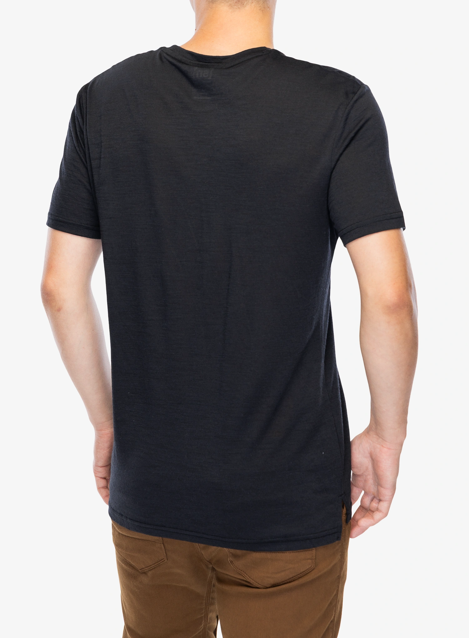 Merino tričko Super.natural Teabag World Tee - jet black/vapor grey