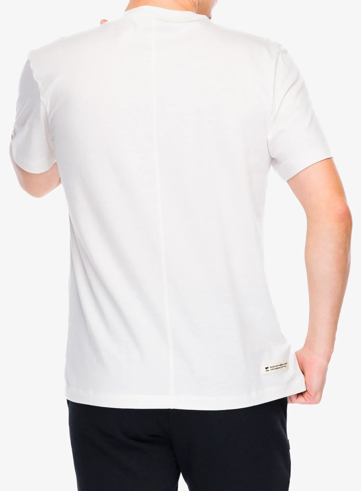 Tričko Mons Royale Yonder Merino Organic Cotton T-Shirt - vintage white