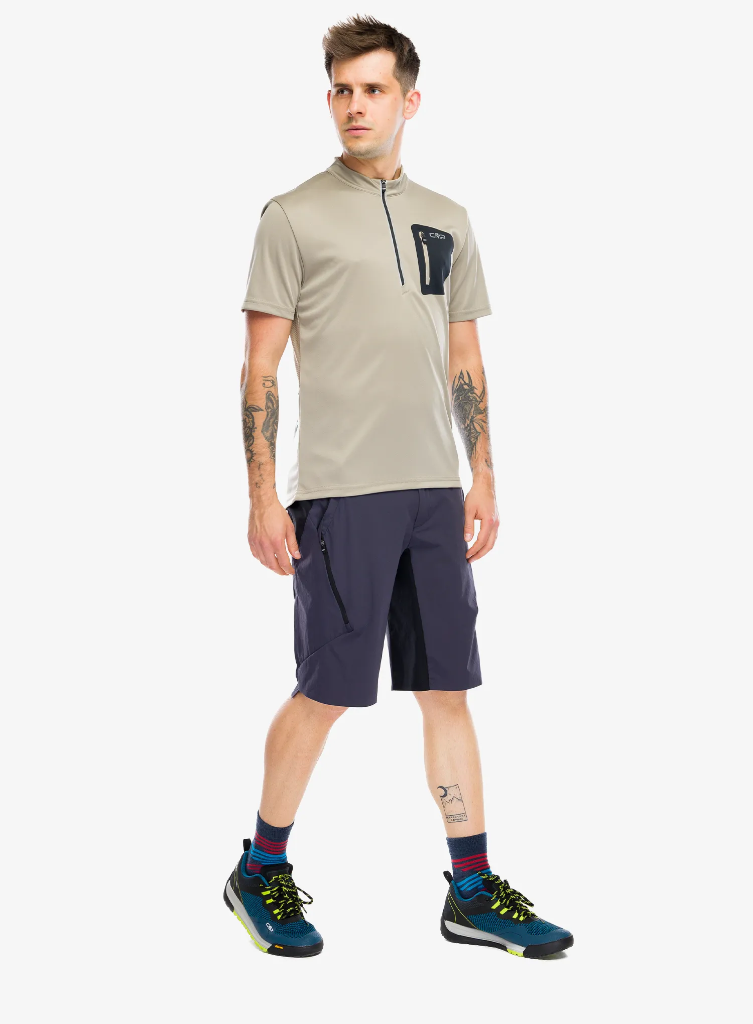 Cyklistické tričko CMP Clutch T-Shirt Freebike - corda