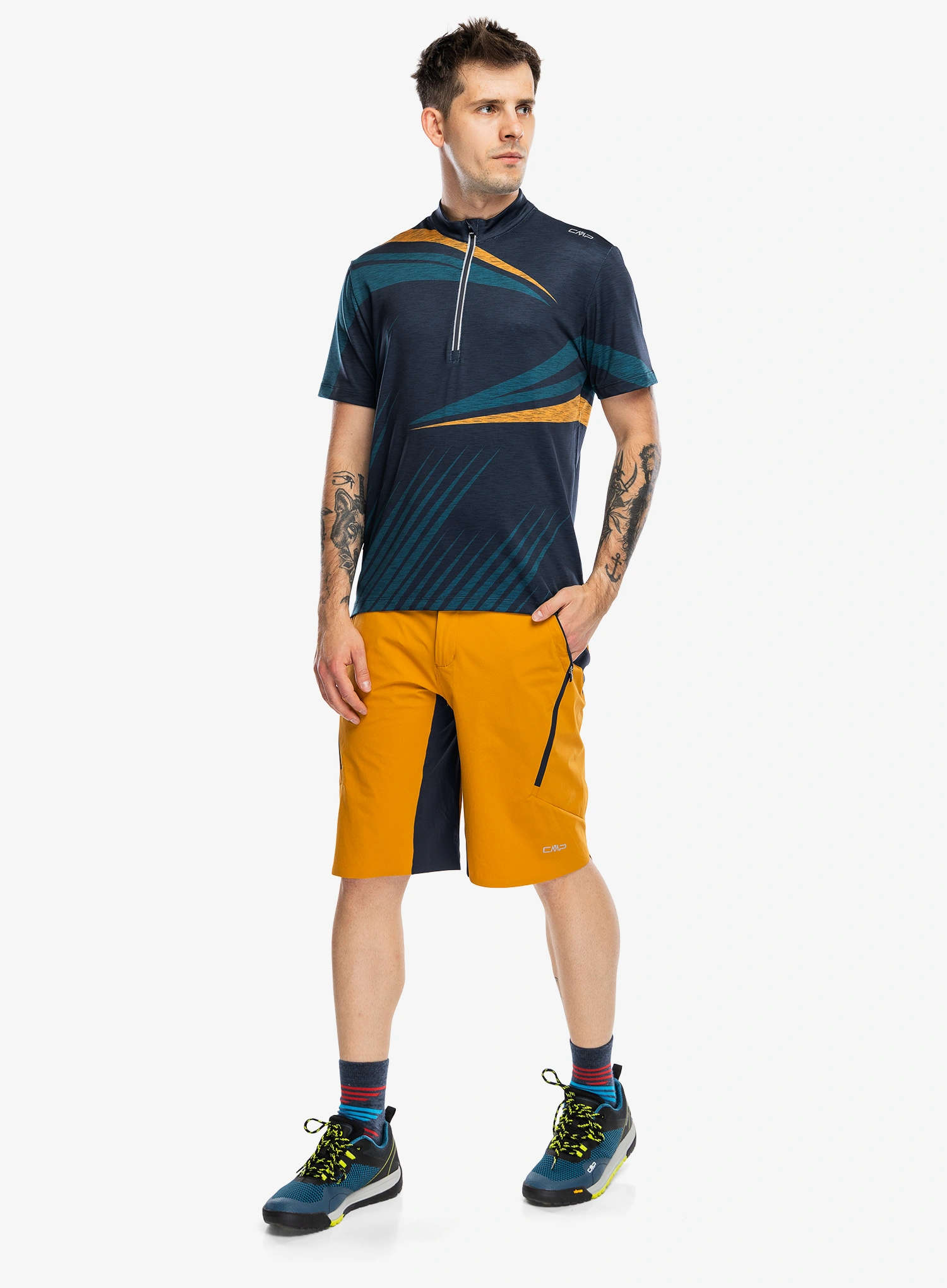 Cyklistické tričko CMP Zyone - blue/petroleum