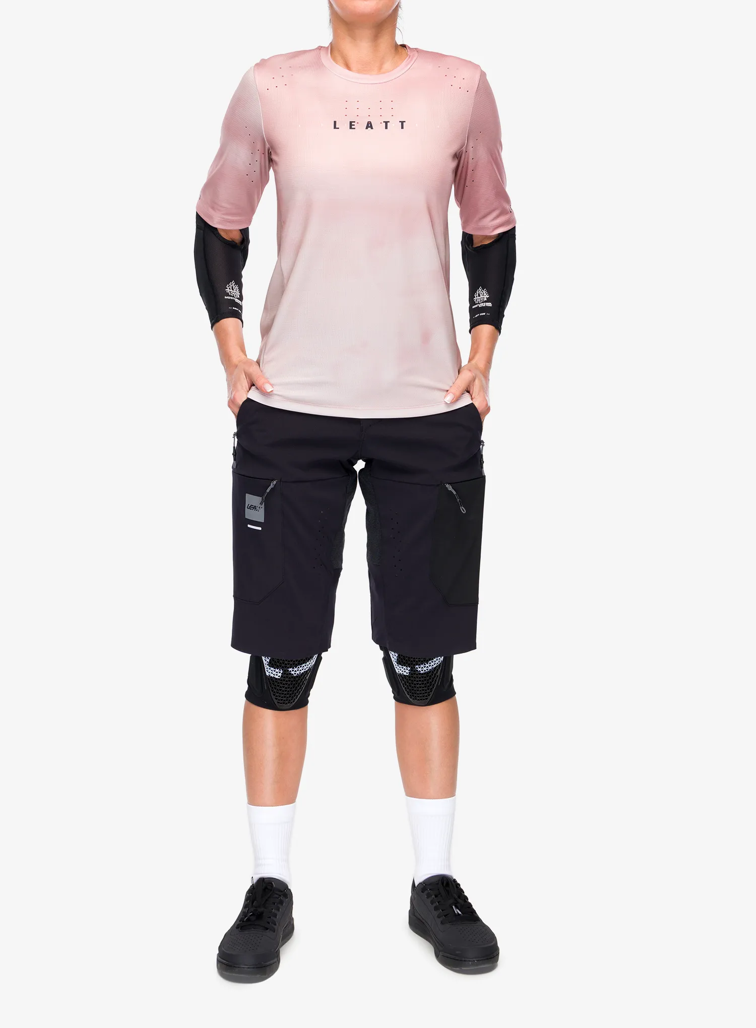 Dámsky cyklodres Leatt Jersey MTB Gravity 4.0 - dusty pink