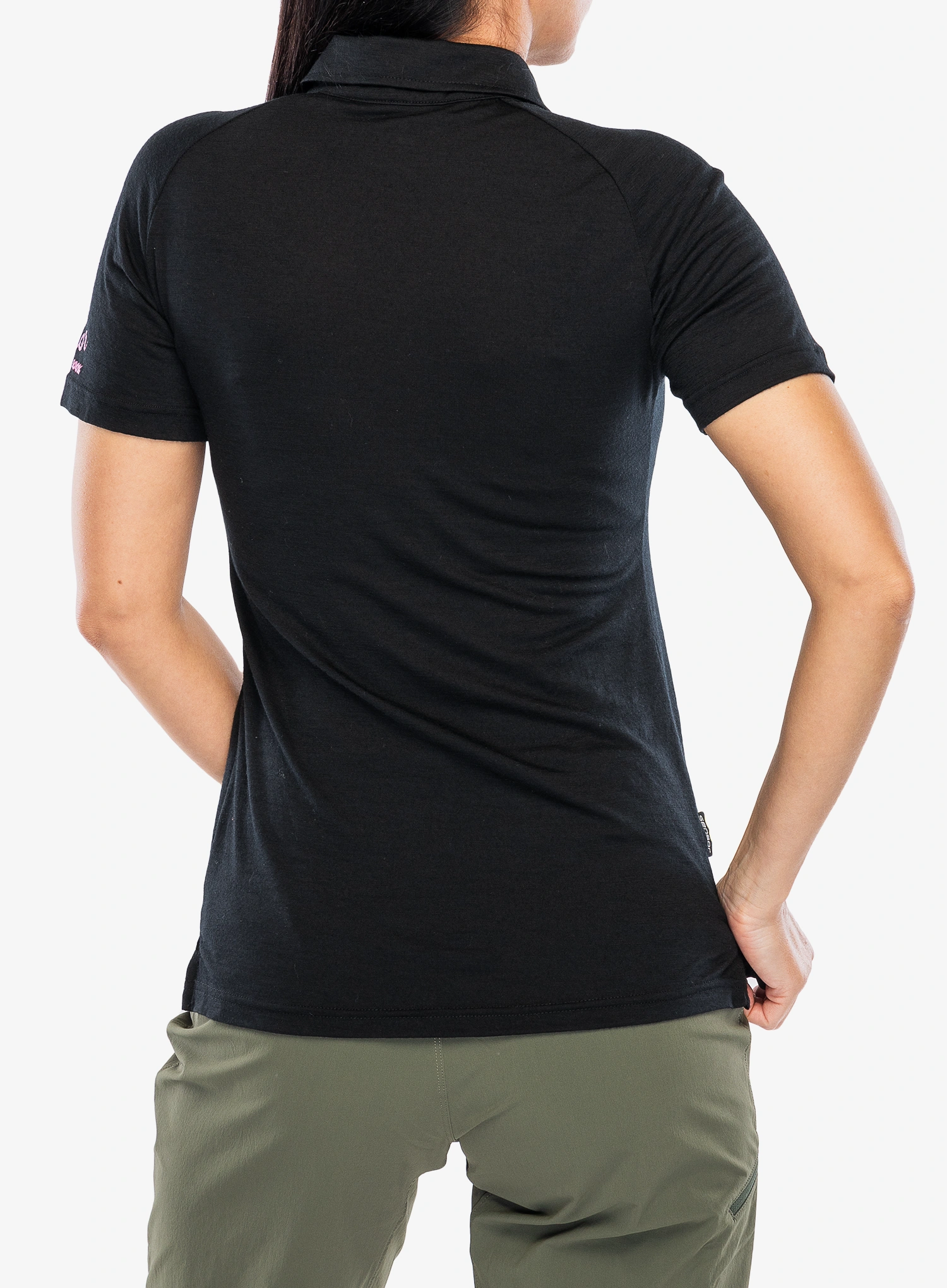 Dámska polokošela Sensor Merino Active Polo Tee SS - black/black