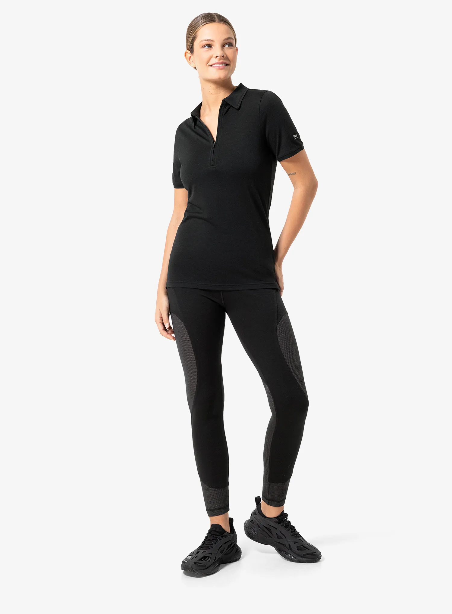Dámska polokošela Super.natural Zip Polo - jet black