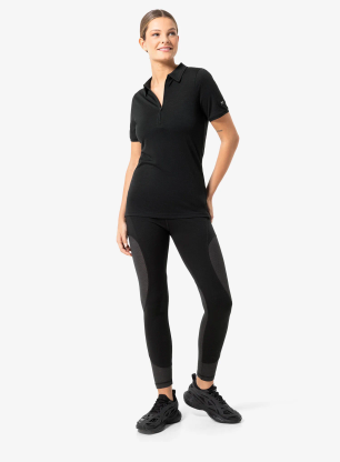 Dámska polokošela Super.natural Zip Polo - jet black