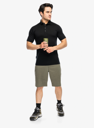 Polo tričko Sensor Merino Active Polo Tee SS - black