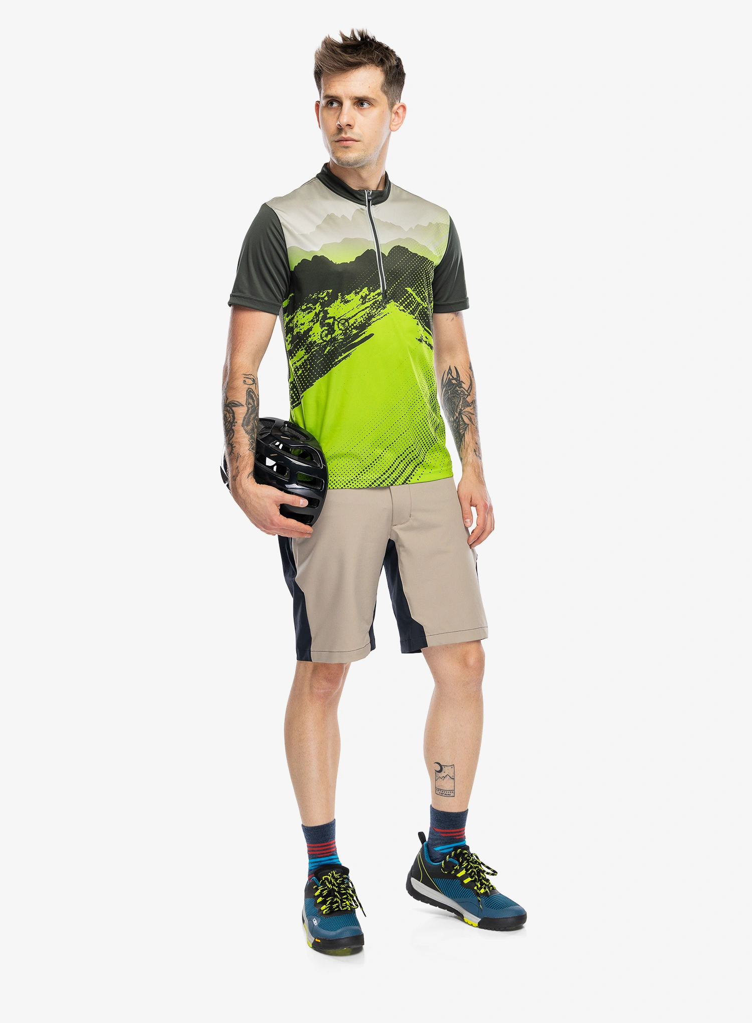 Cyklistické tričko CMP Crey T-Shirt - pine/mela/sage