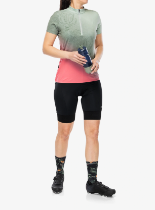 Dámske cyklistické tričko CMP Talya T-Shirt - pistacchio/coral
