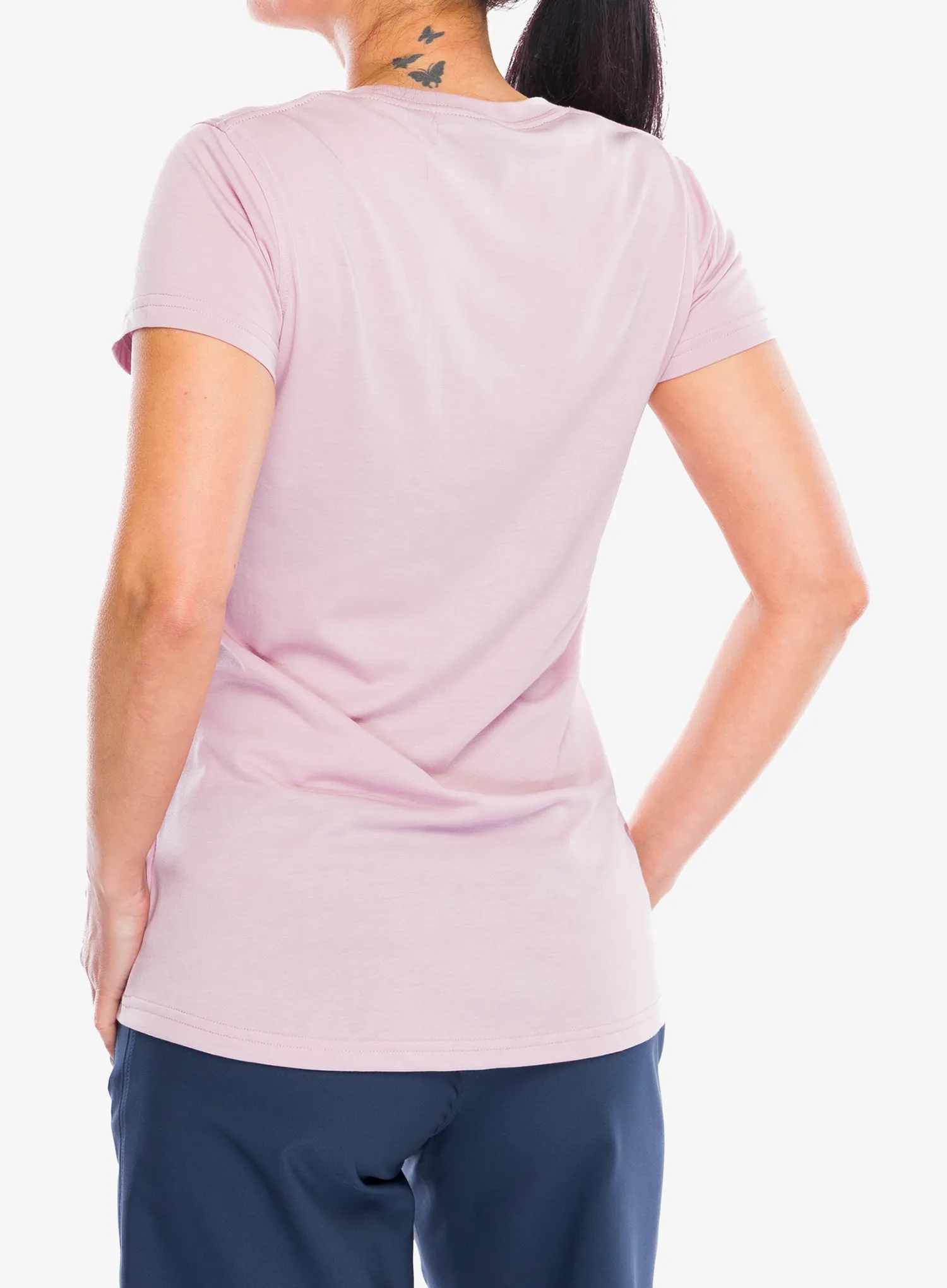 Dámske cyklistické tričko ION Logo SS DR - dark lavender