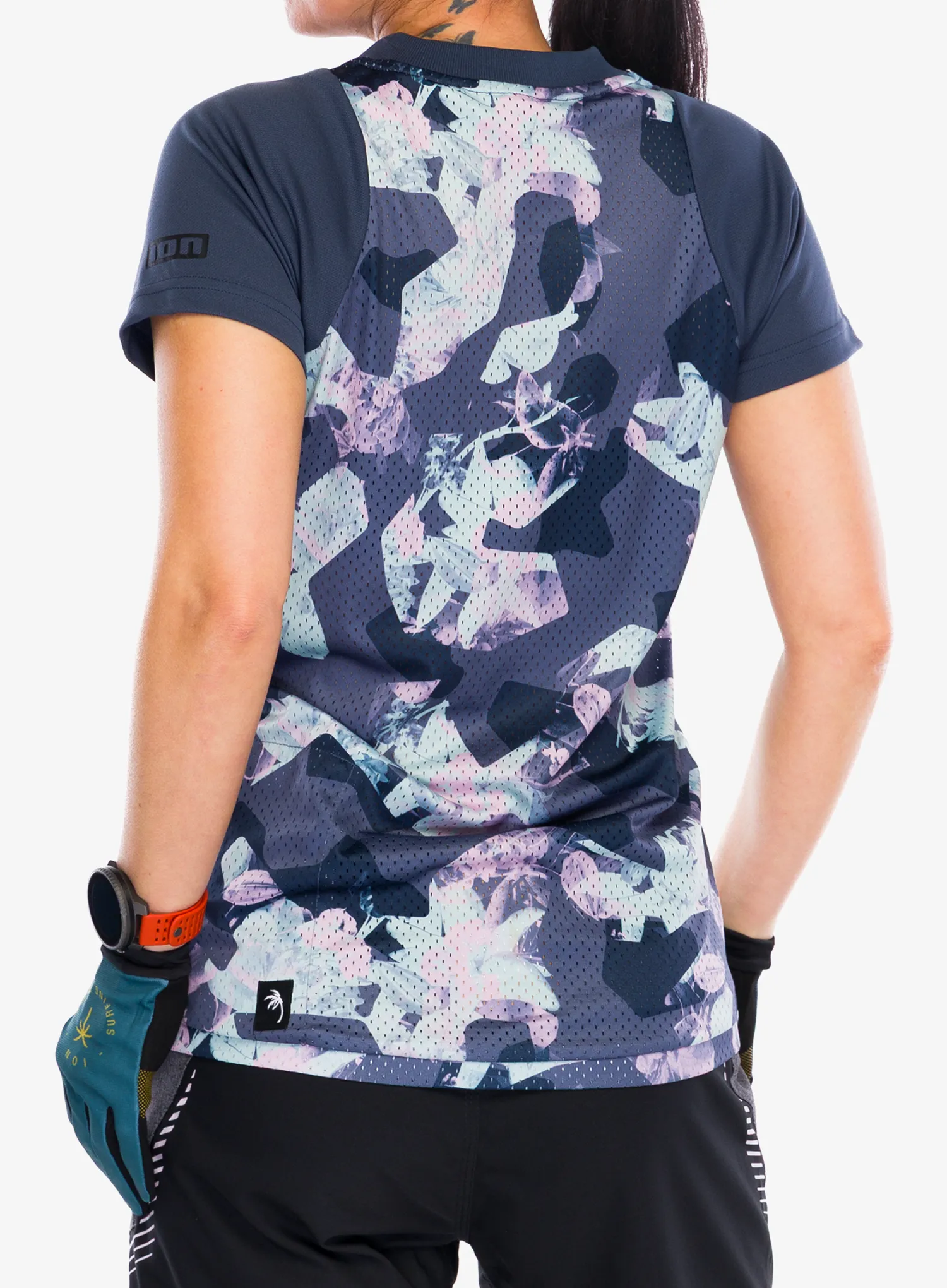 Dámske cyklistické tričko ION Scrub SS - indigo dawn