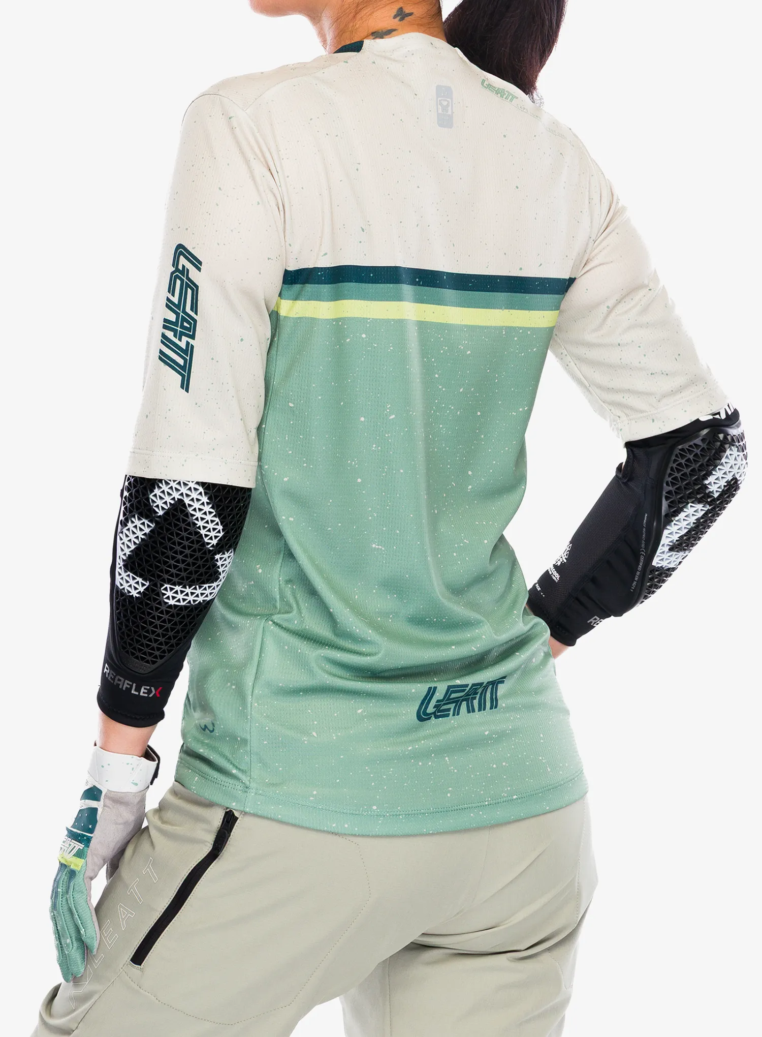 Dámske cyklistické tričko Leatt Jersey MTB Enduro 3.0 - pistachio/pistachio
