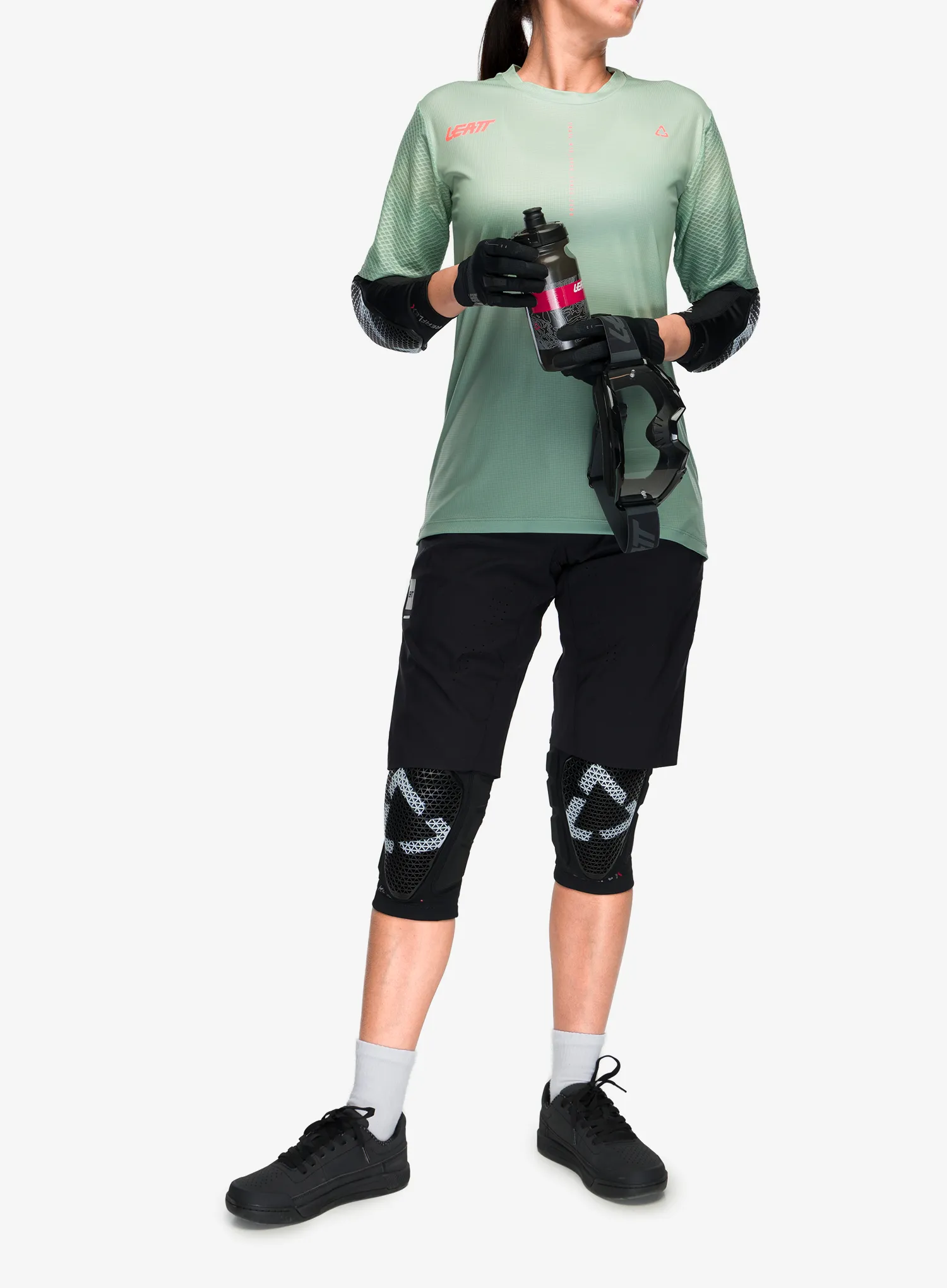 Dámske cyklistické tričko Leatt MTB Trail 3.0 - mist green