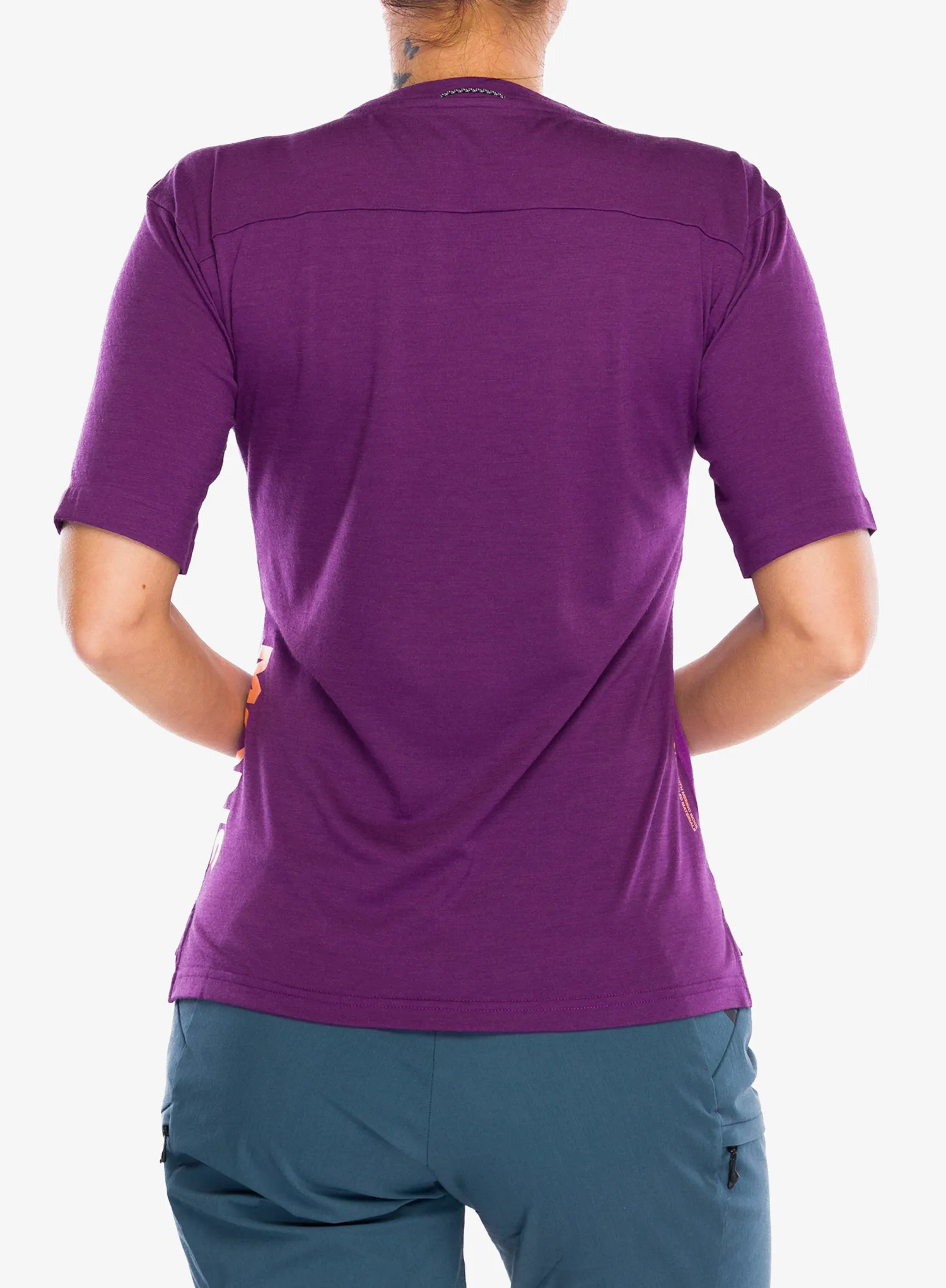 Dámske cyklistické tričko Mons Royale Diversion Merino Bike Jersey Short Sleeve - violet/berry