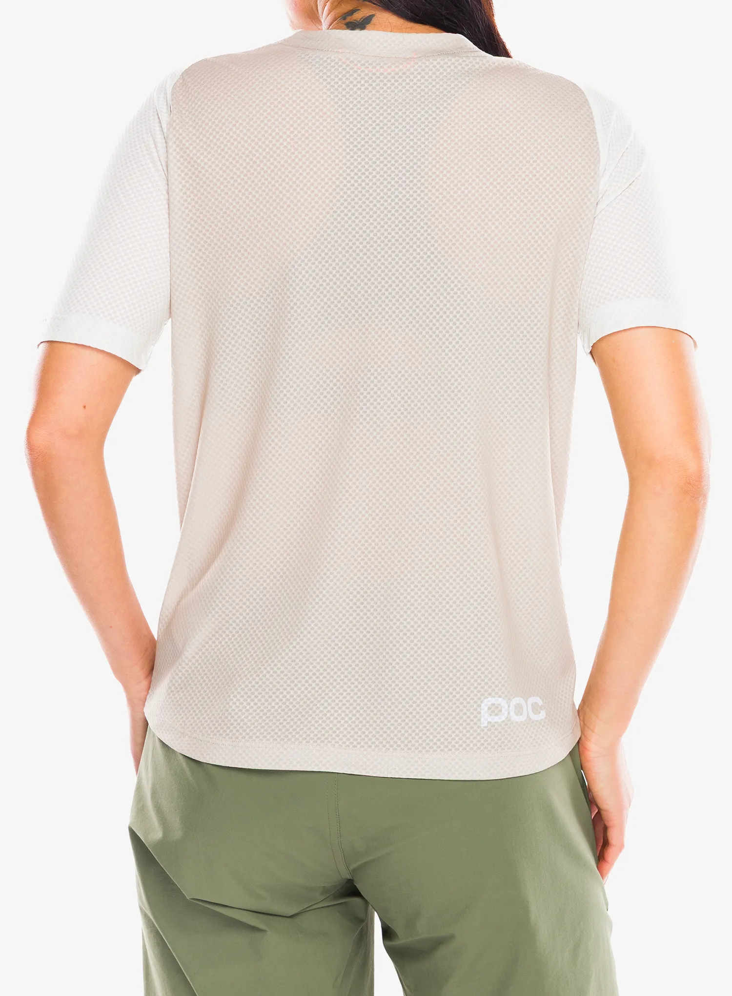 Dámske cyklistické tričko POC Motion Air S/S Jersey - okenite off white