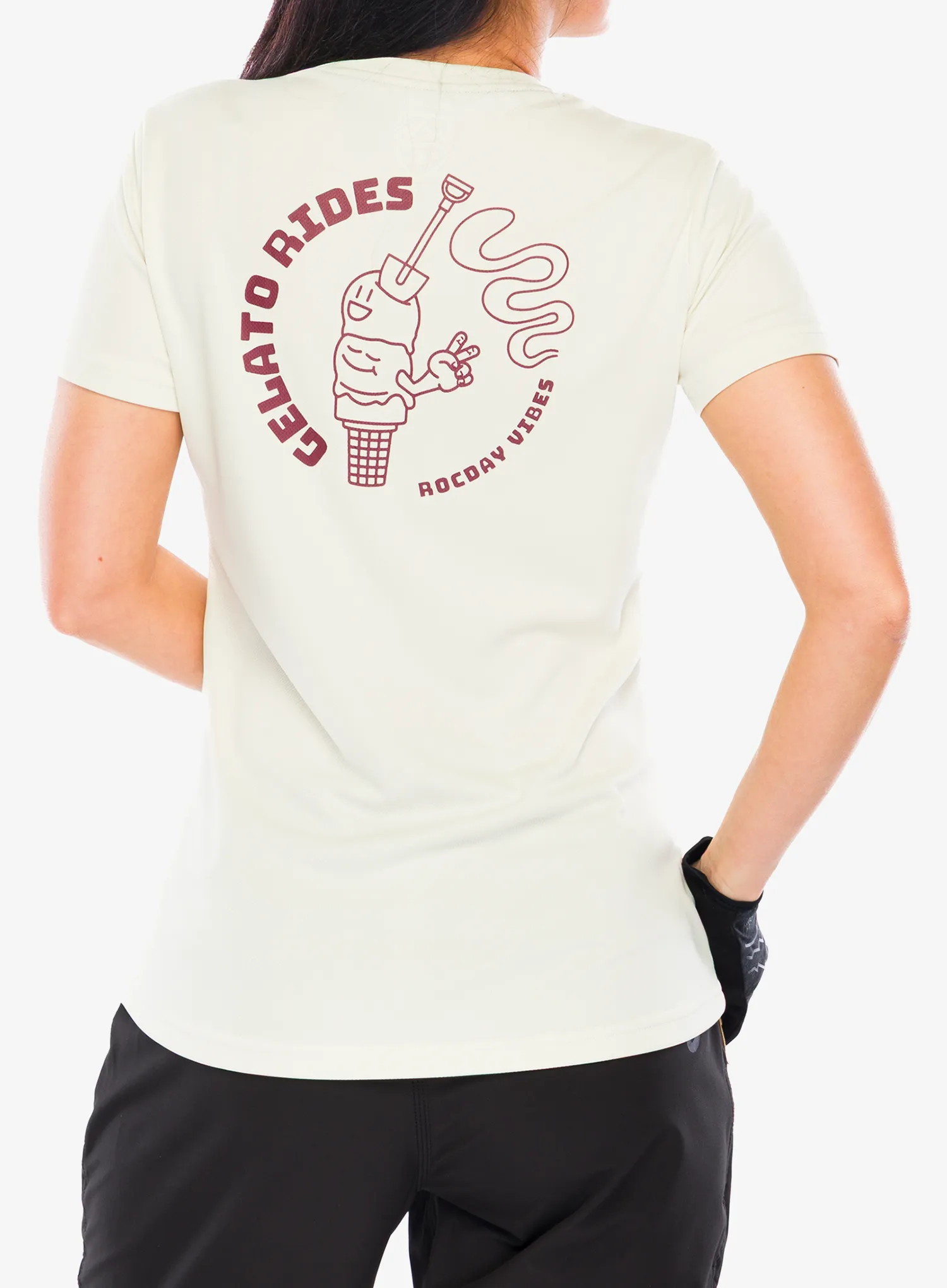Dámske cyklistické tričko Rocday Gelato Short Sleeve - beige