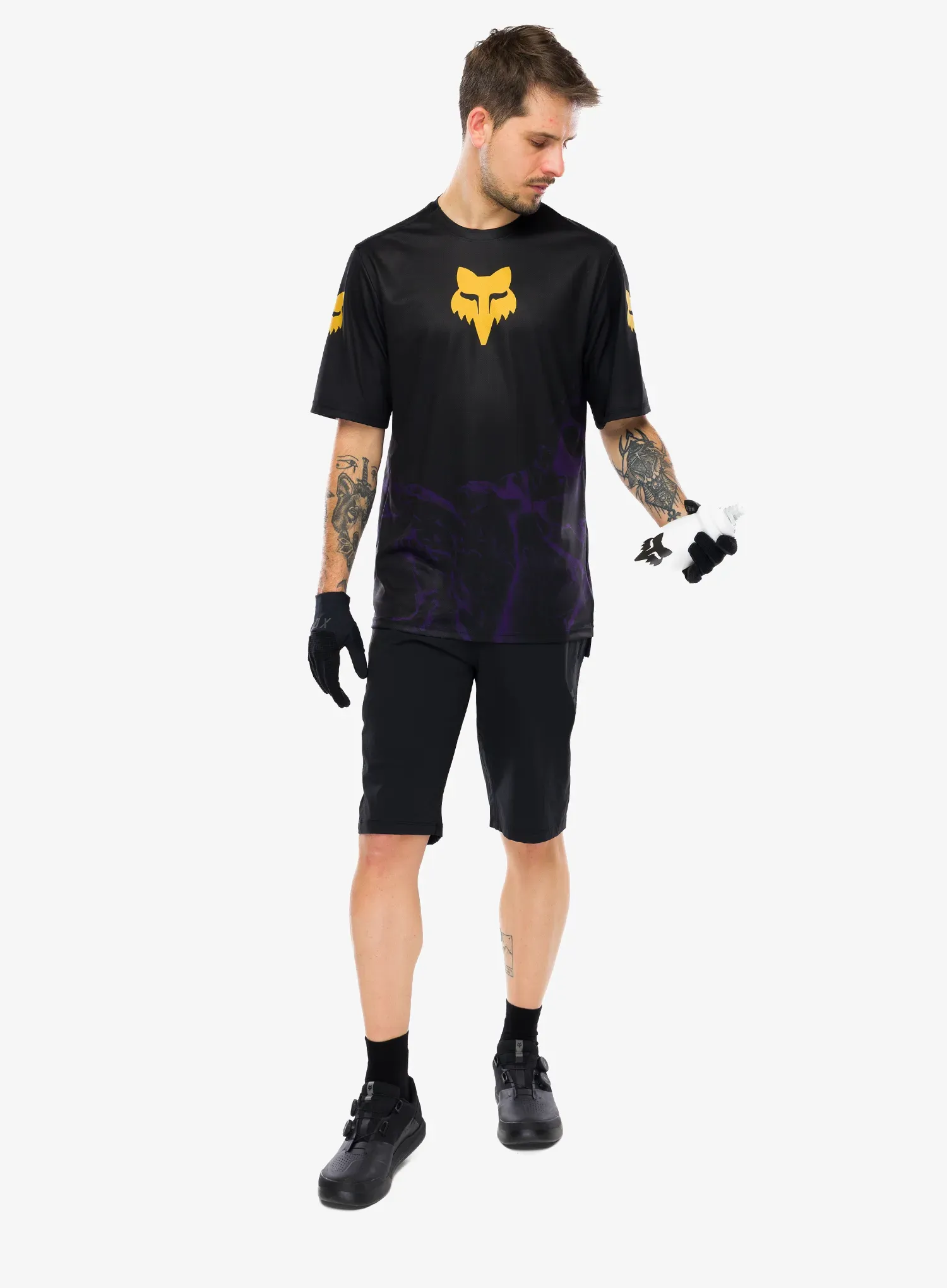 Cyklistické tričko Fox Ranger SS Jersey Img Print - plum