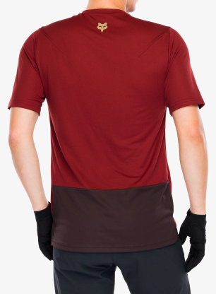 Cyklistické tričko Fox Ranger SS Jersey Wordmark - rust