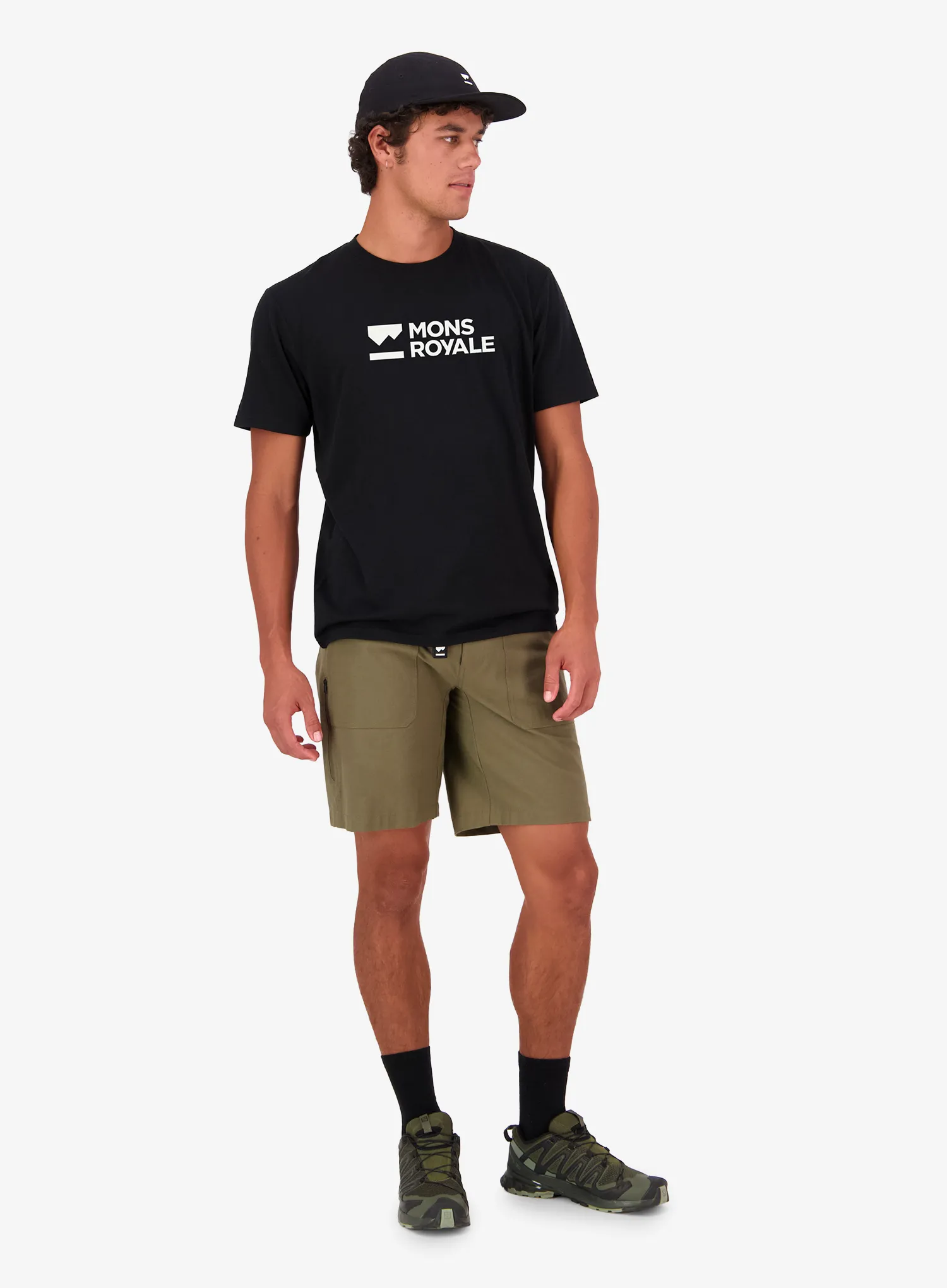 Cyklistické tričko Mons Royale Icon Merino T-Shirt - black