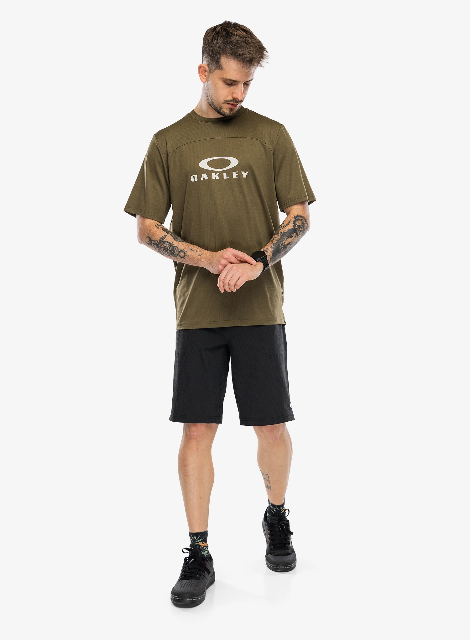 Cyklistické tričko Oakley Free Ride Rc SS Jersey - army green