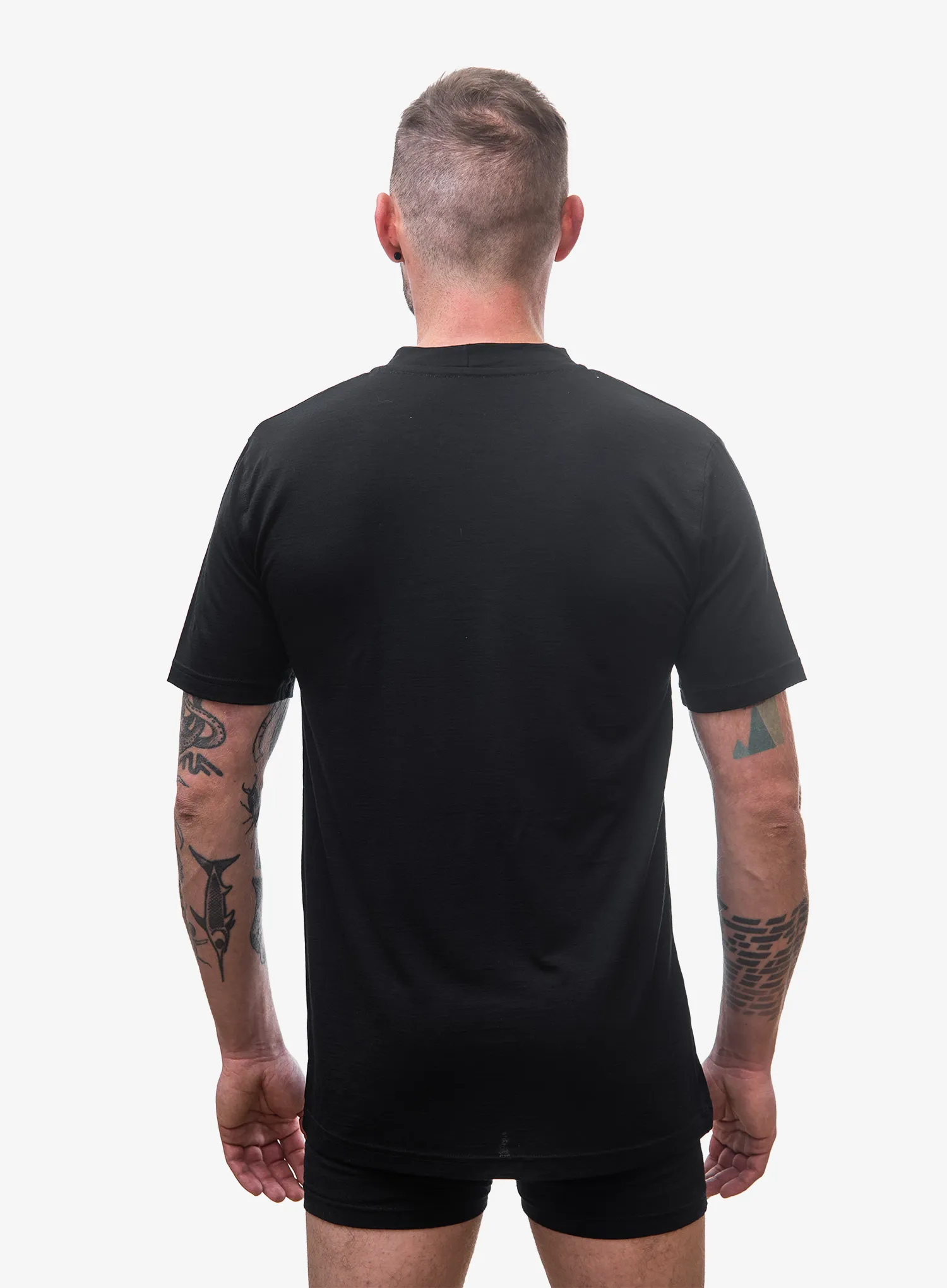 Pánske tričko Sensor Merino Active PT Tee S/S - black mountains