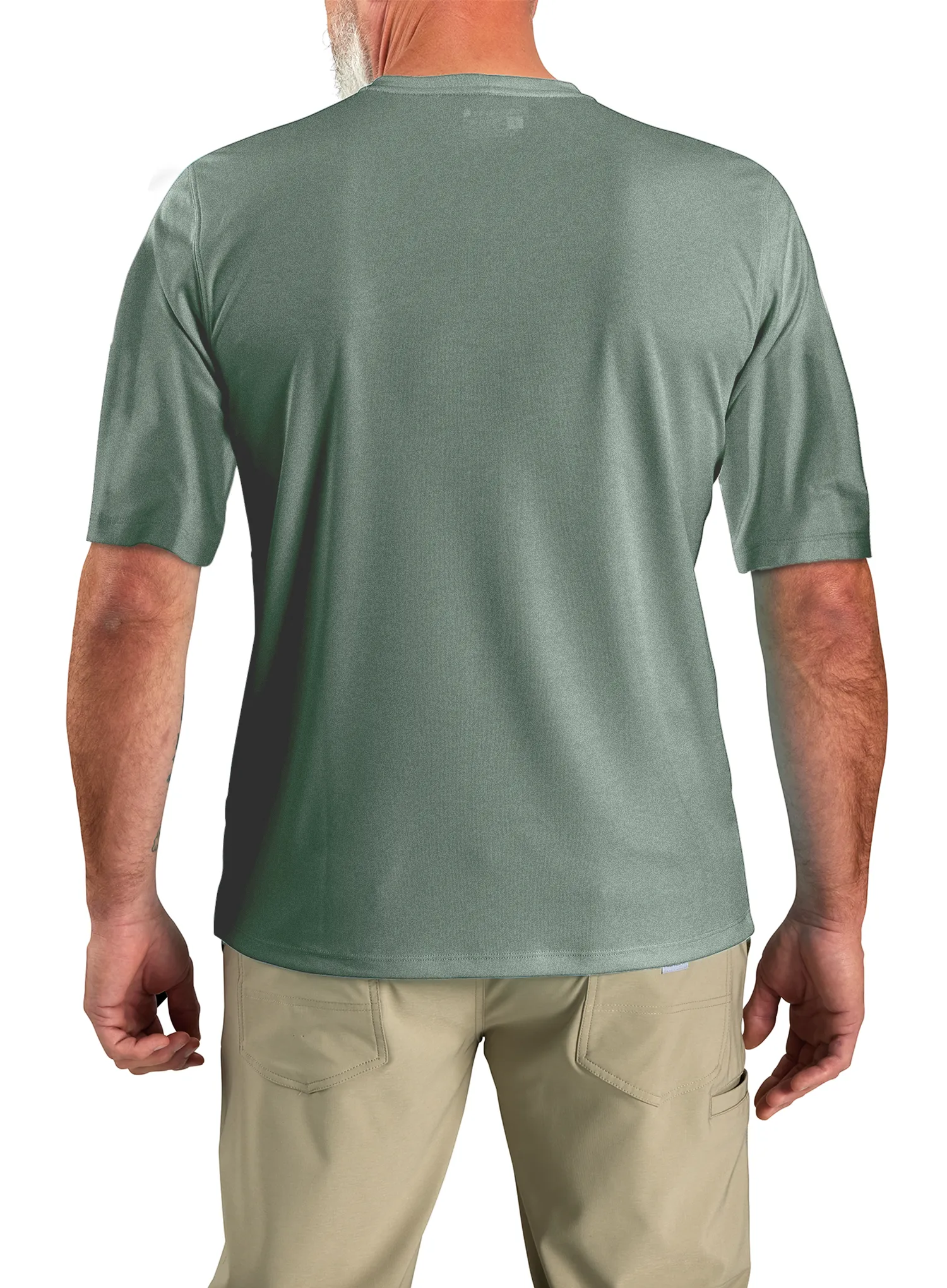 Tričko Carhartt Force Sun Defender Relaxed Logo T-Shirt - green slate heather