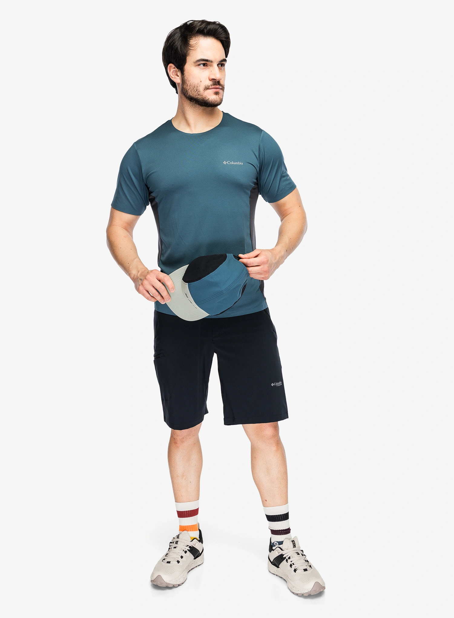 Tričko Columbia Three Pitch SS Crew - everblue/shark