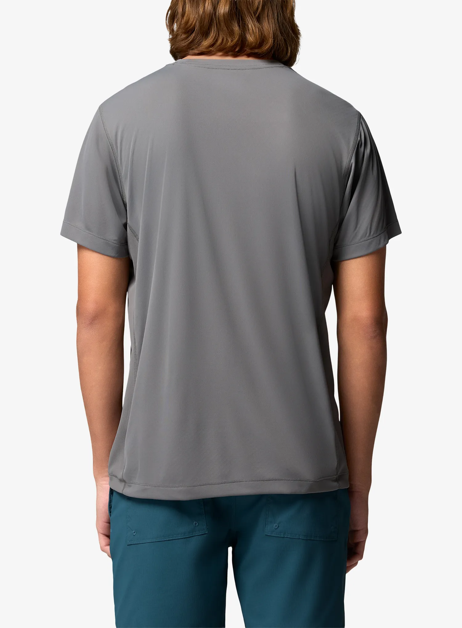 Tričko Columbia Zero Rules Light S/S Graphic Crew - city grey/scripted peaks