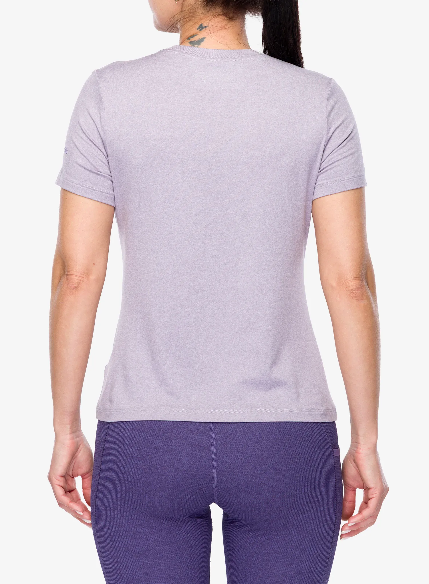 Dámske tričko Columbia Parsons Point S/S Graphic Tee - l.pearl heather/gem focused