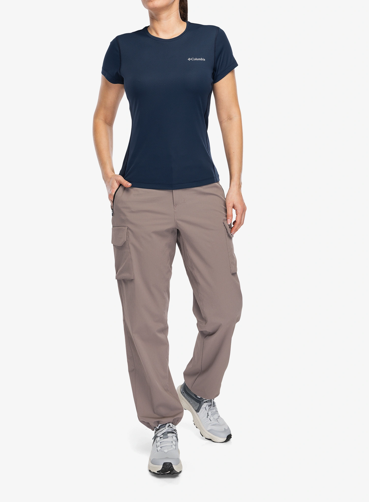 Dámske tričko Columbia Zero Rules Light S/S Crew - collegiate navy