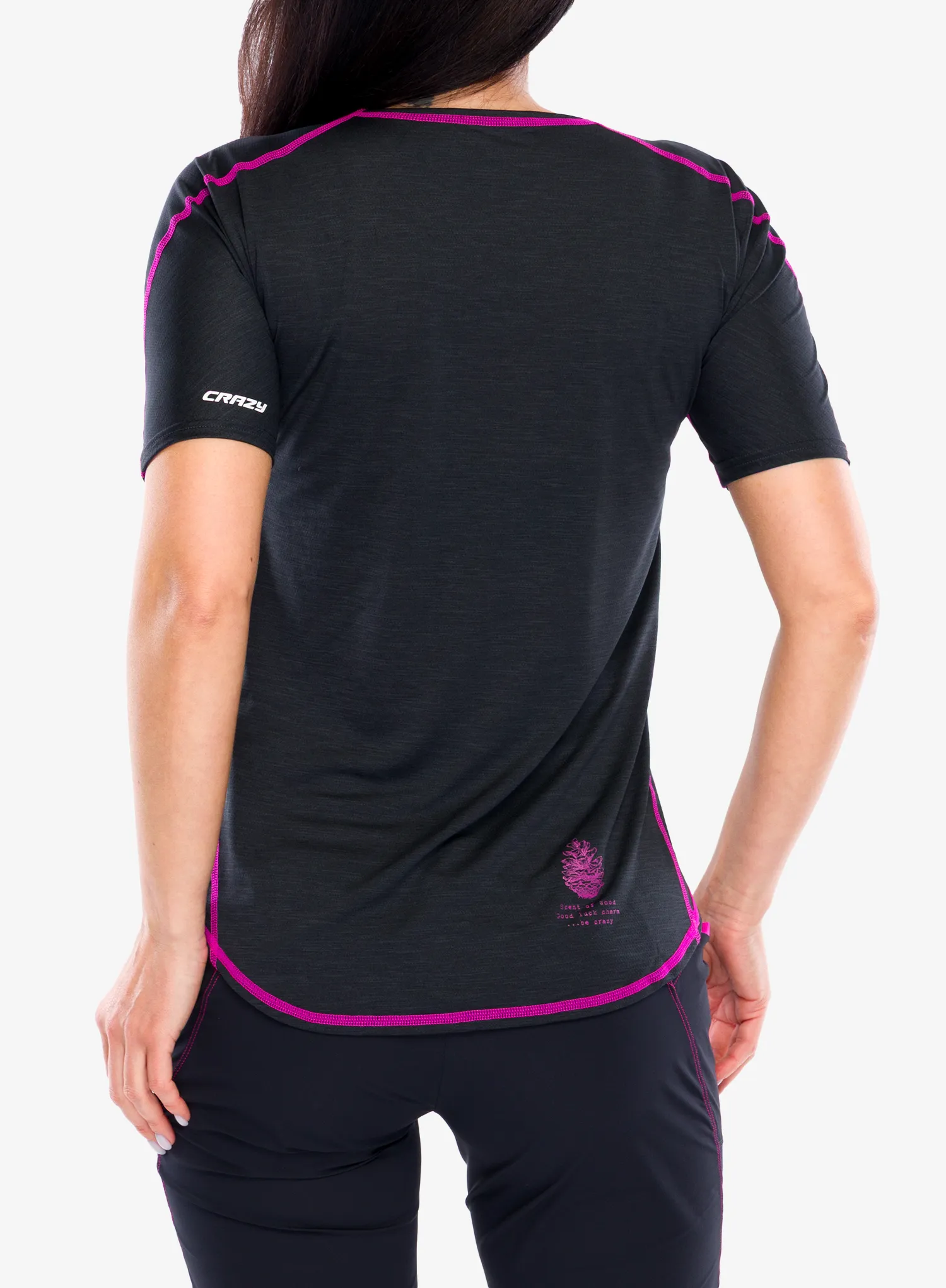 Dámske tričko Crazy Shirt Exit - pop/black