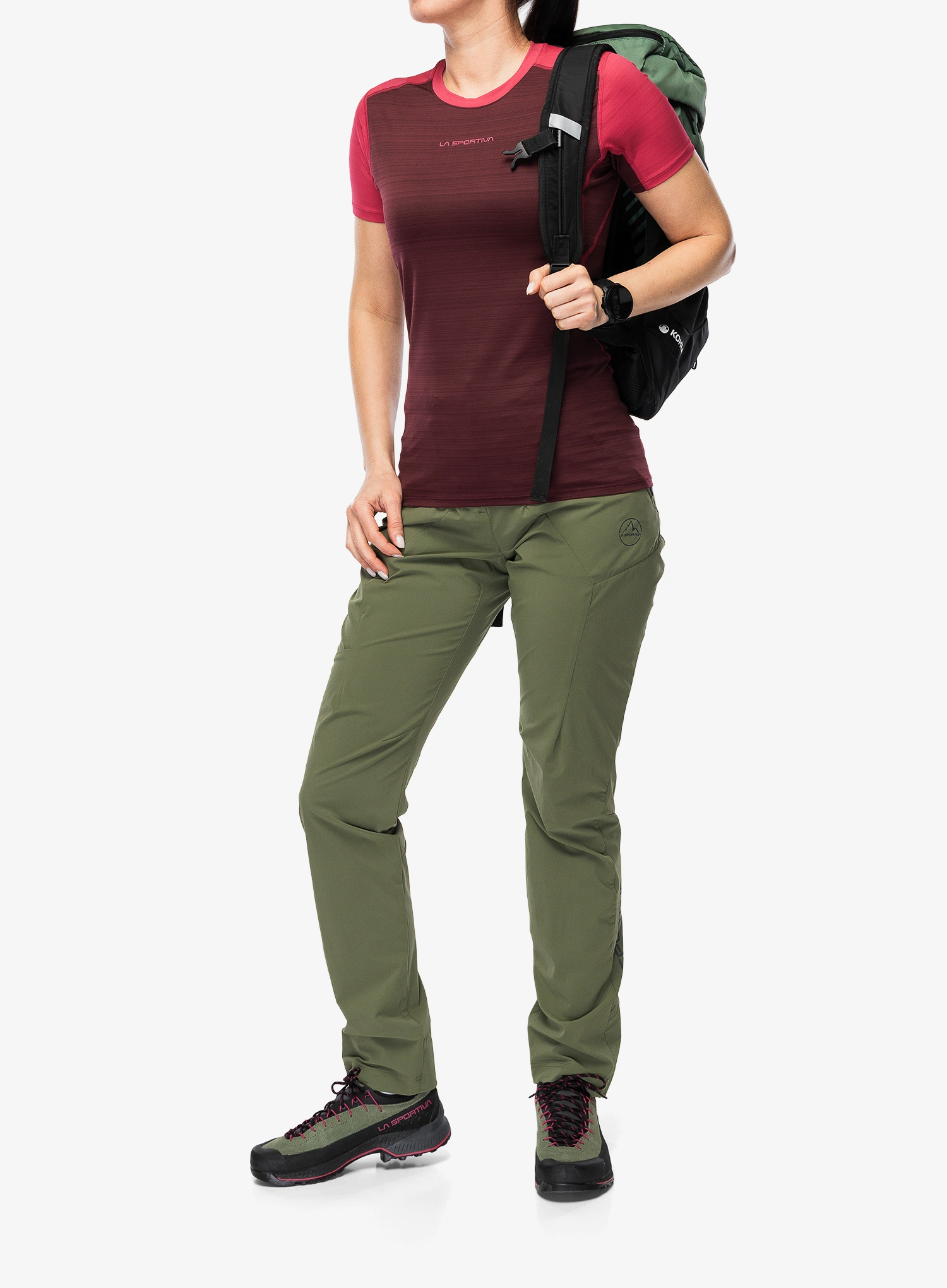 Dámske tričko La Sportiva Sunfire T-Shirt - redwood/azalea
