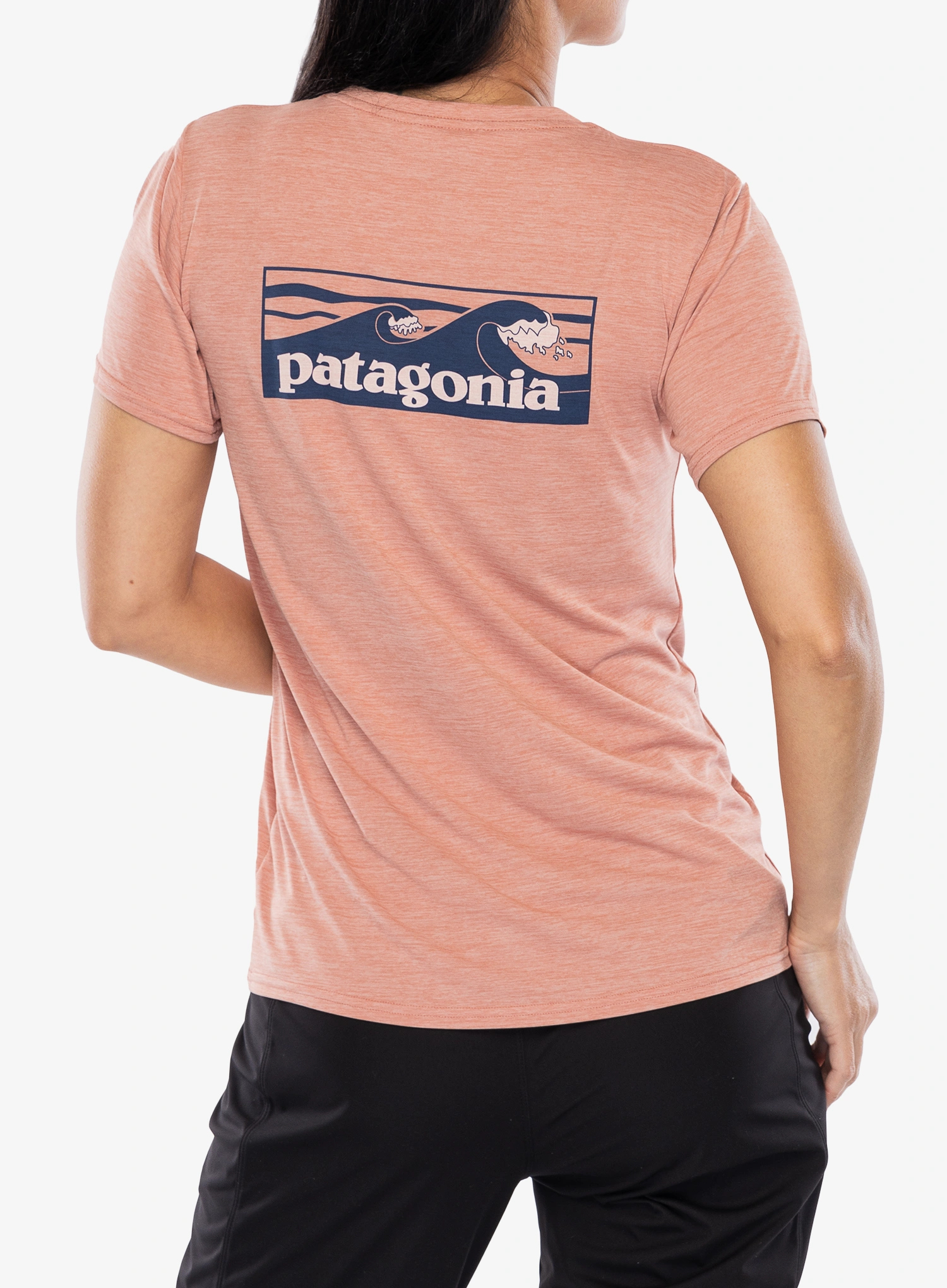 Dámske tričko Patagonia Cap Cool Daily Graphic Shirt Waters - boardshort logo/pink