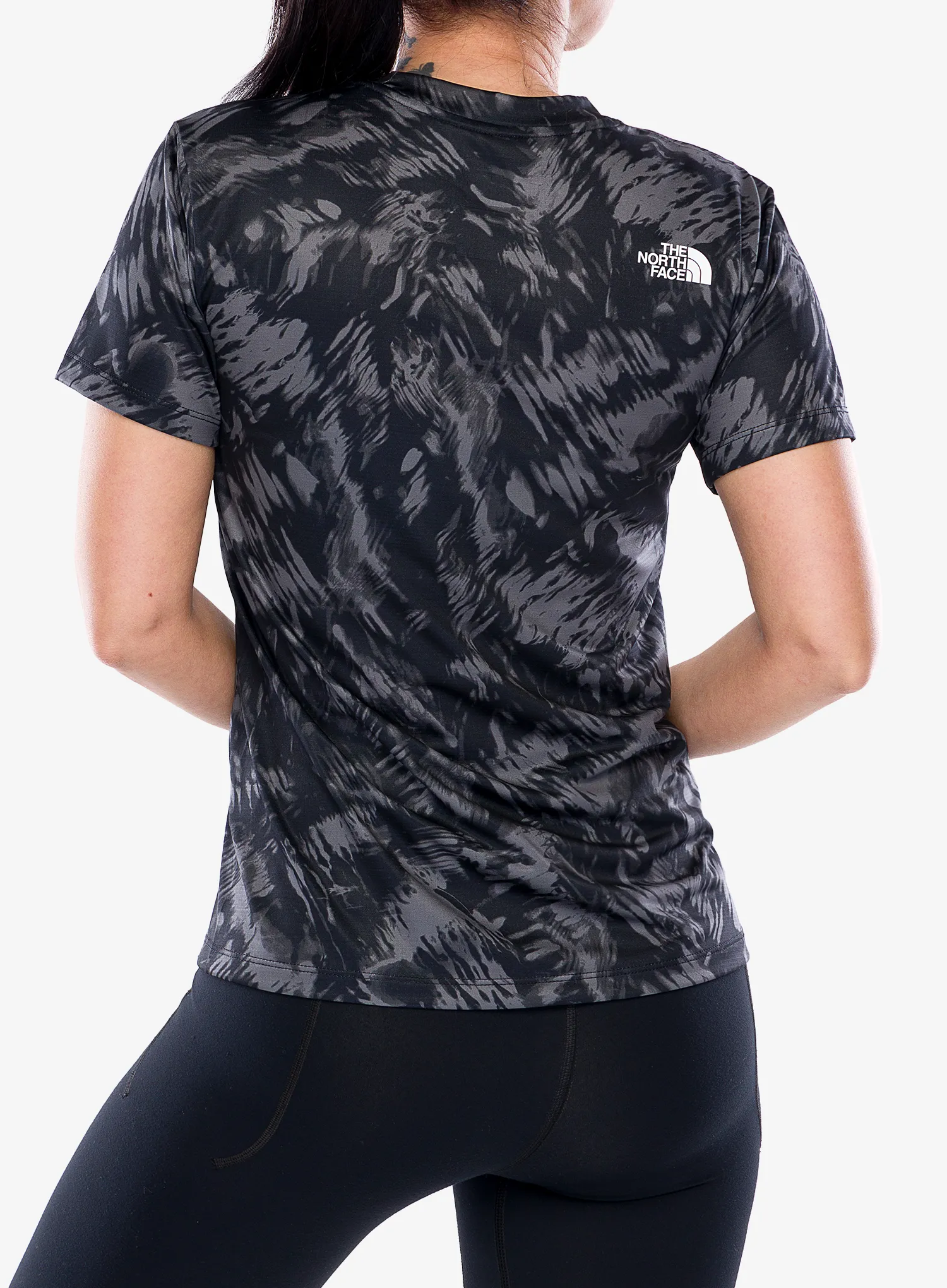 Dámske tričko The North Face Flex S/S Tee Reg Aop - tnf black waterfall prizm