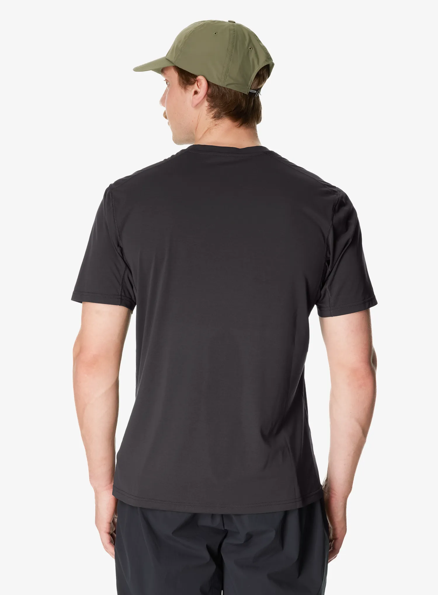 Tričko Houdini Pace Air Message Tee - true black/houdini logo